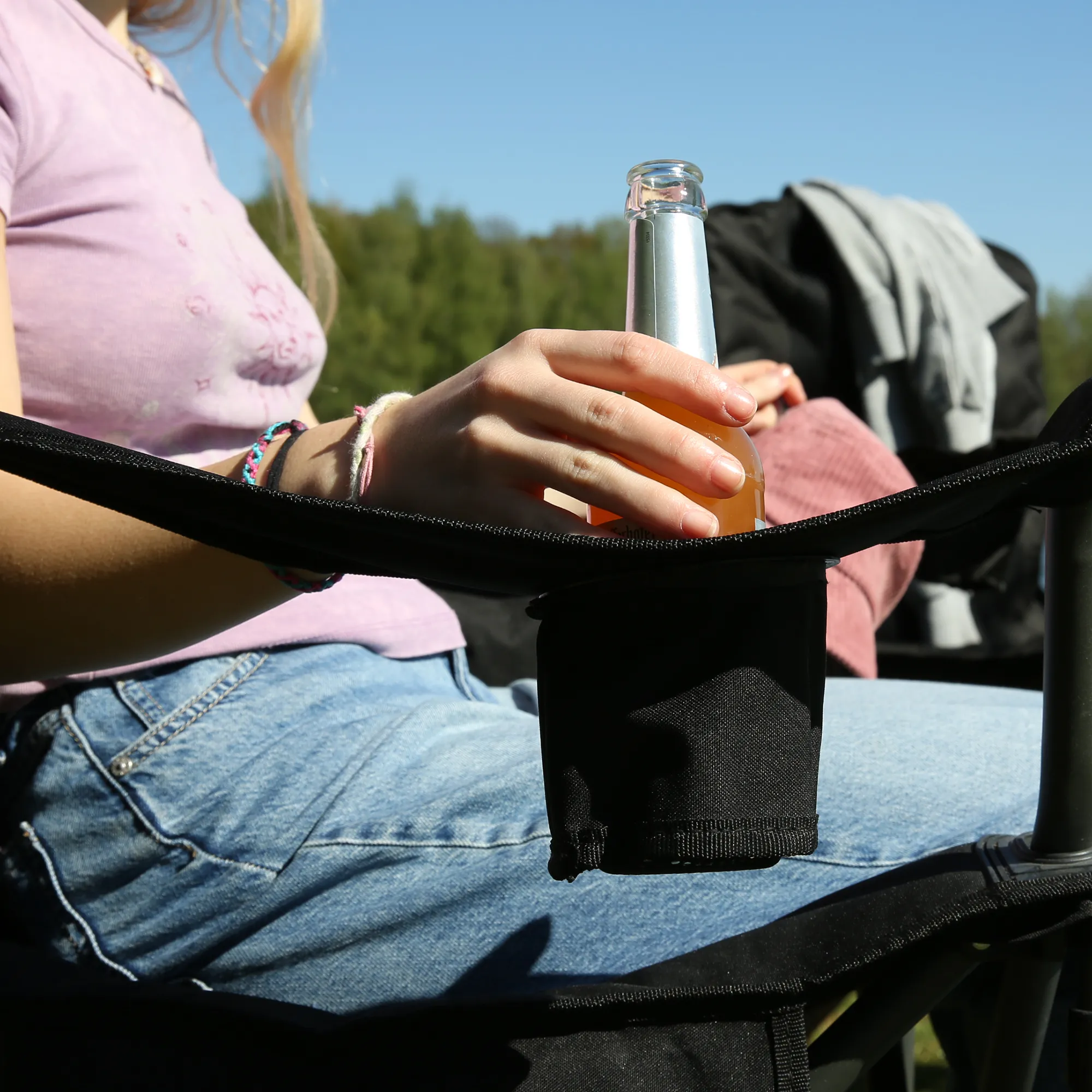 your GEAR Campingstuhl Fano - 3D-Mesh Faltstuhl, 250 kg (TÜV), Getränkehalter, Kühltasche, Organizer
