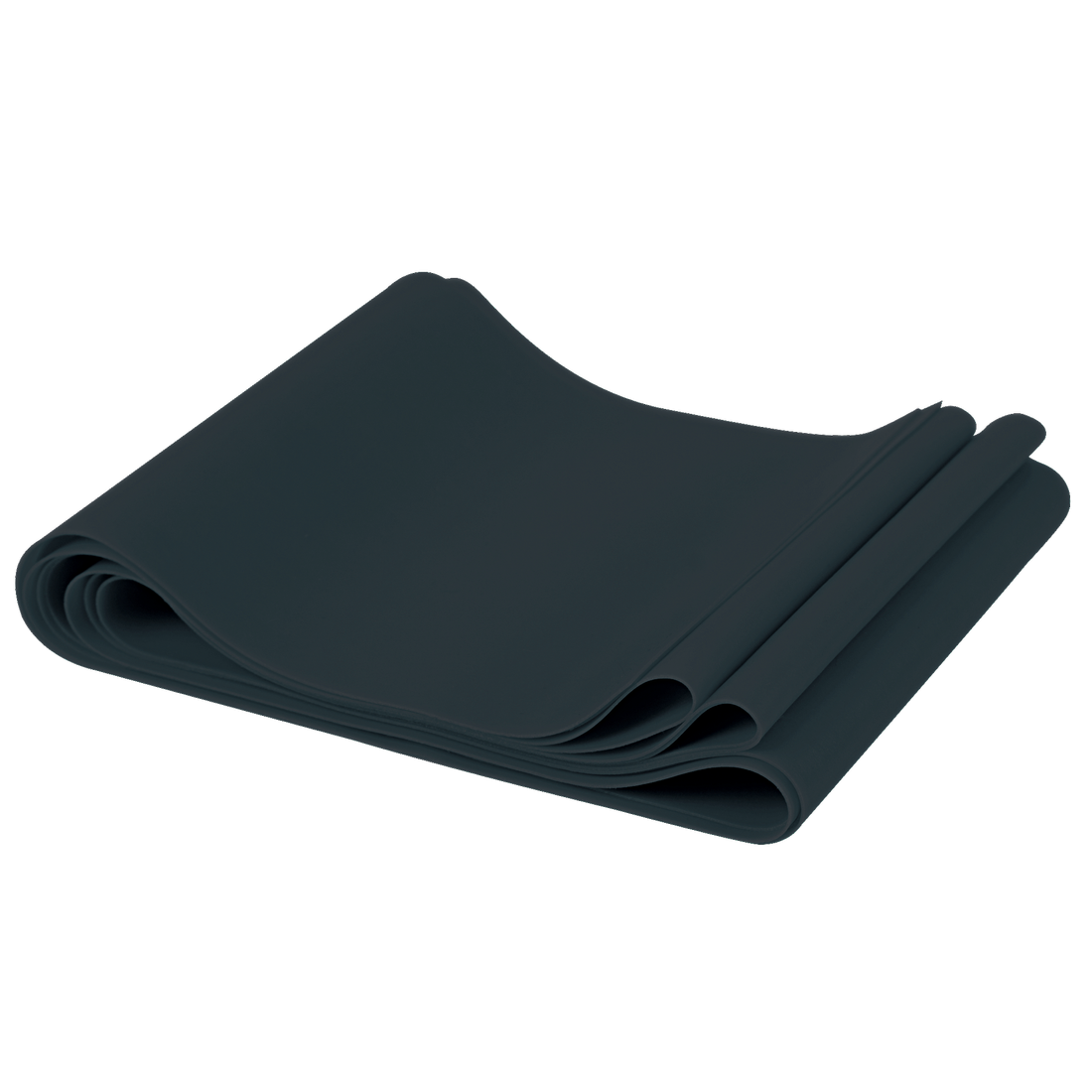 Fascia fitness Spirit nera, latex free, dimensioni 183x10 cm, resistenza 27 kg, piegata su sfondo neutro; ideale per allenamento muscolare e riabilitazione, prodotto di alta qualità.