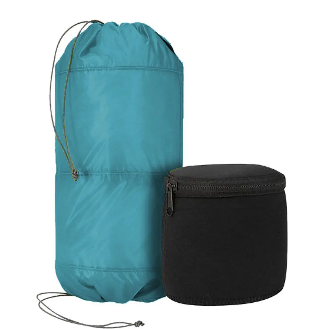 Trekmates 2 Tier Padded Stuff Bag 6L - ultra light packsack with 2 pack compartments and 2 separate neoprene boxes