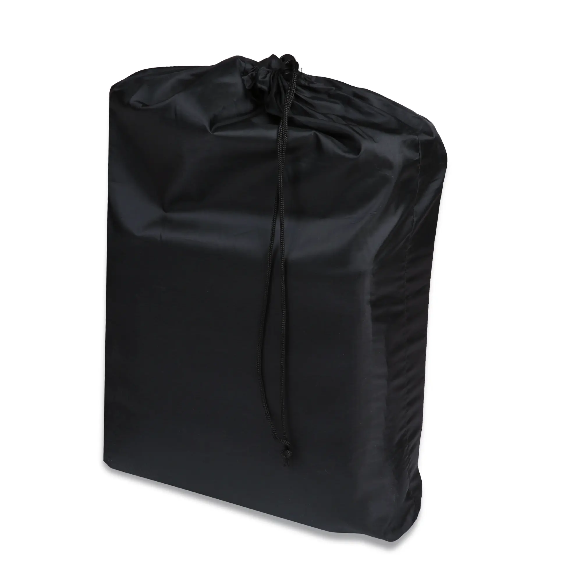 your GEAR Toskana 250 x 300 cm HDPE awning carpet in a black carry bag with drawstring closure, showcasing compact and portable packaging for camping and outdoor use.
