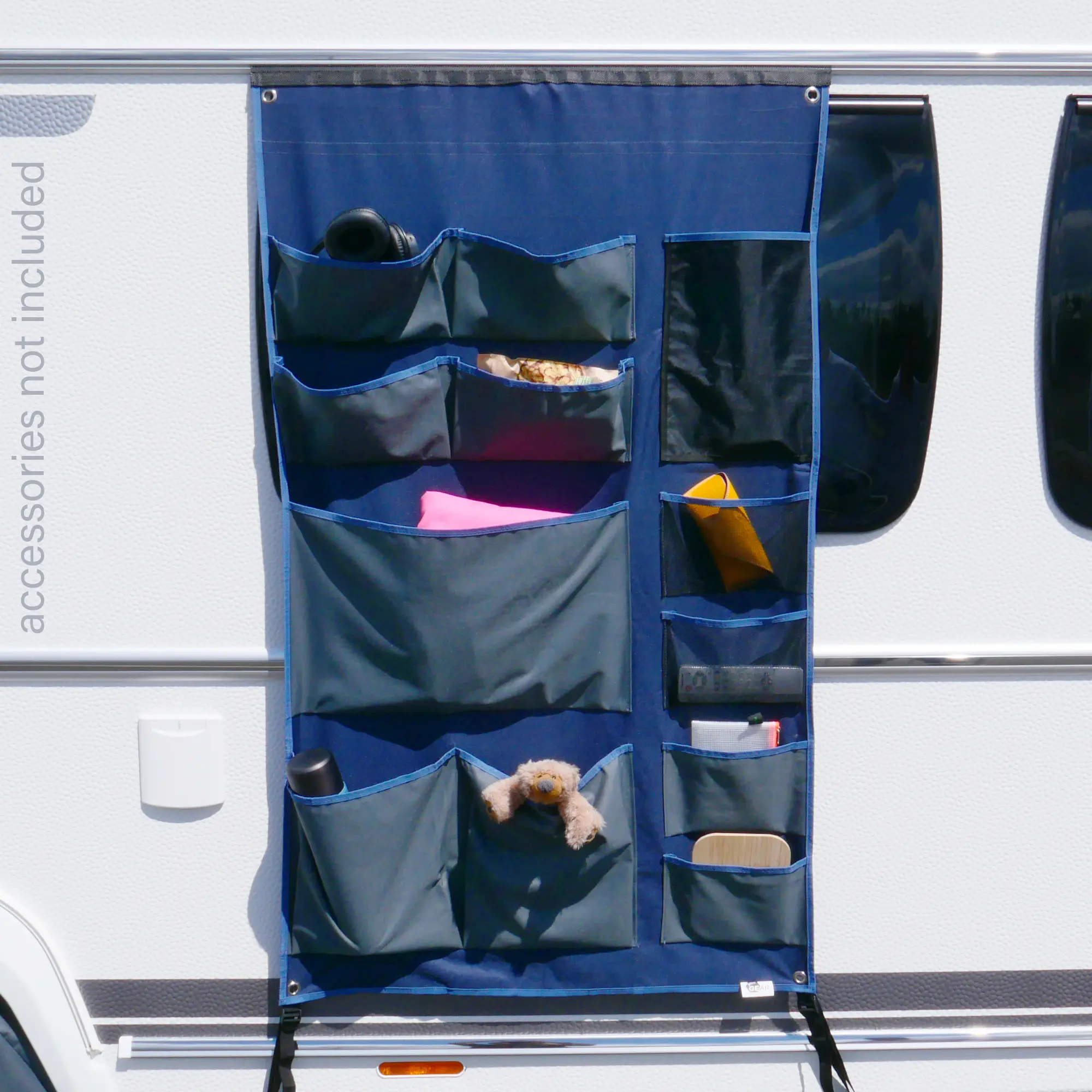 your GEAR Caravan Organizer Tablet - Hängeregal für Zelt, Vorzelt, Wohnwagen 140 x 85 cm, 12 Fächer