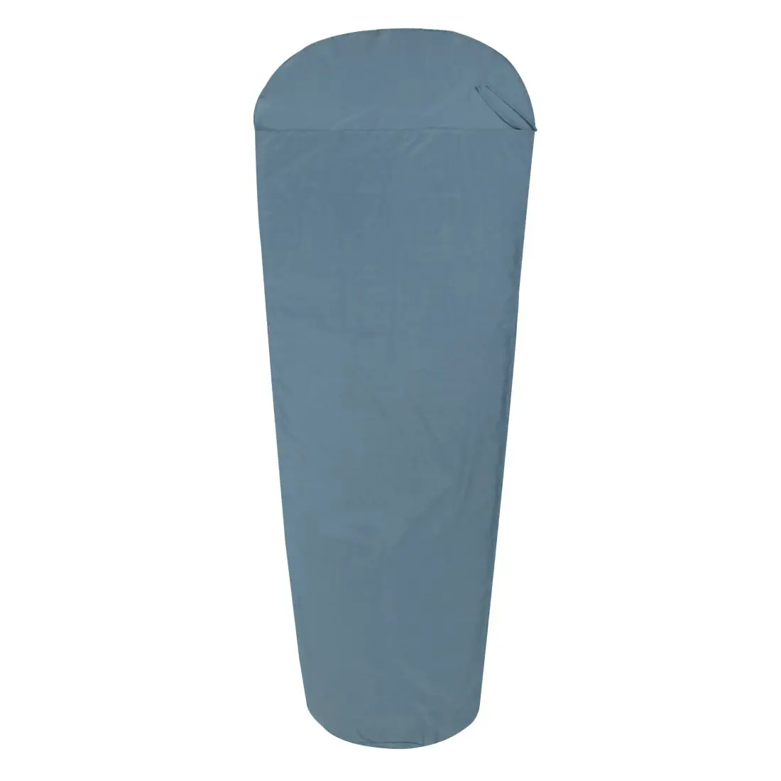 Blue 10T TC INLET MB sleeping bag liner, mummy shape, 225x90 cm, made from cotton blend fabric. Lightweight and compact, ideal as a travel or hut sleeping bag for extra hygiene and comfort.