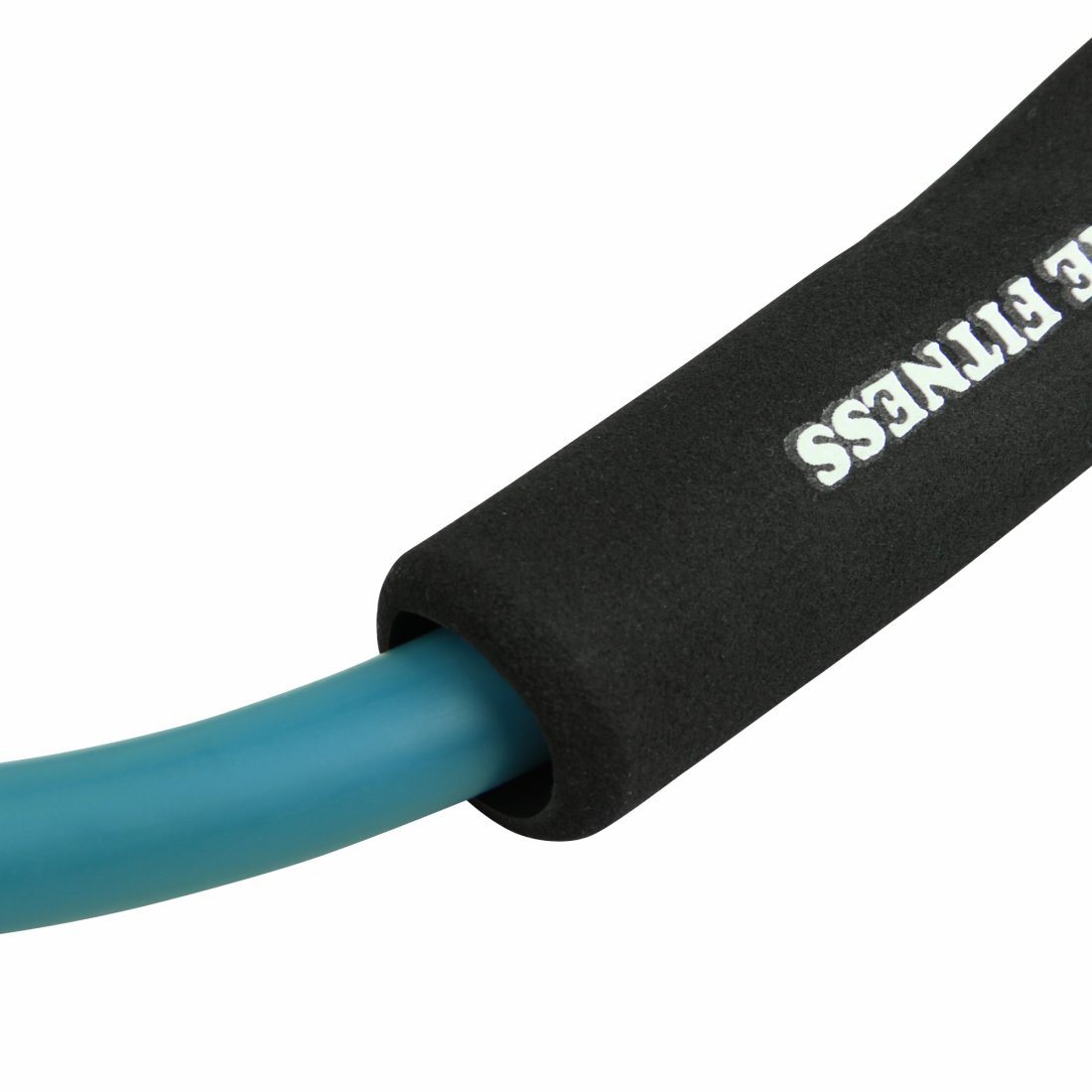 Anello elastico fitness Carnegie O Loop, Band Expander in blu con schiuma nera antiscivolo e scritta bianca, ideale per esercizi di resistenza, yoga e pilates a casa o in palestra.