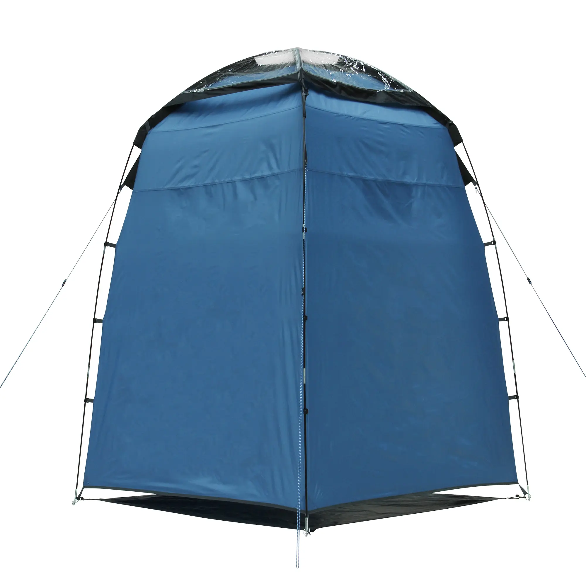 Duschzelt your GEAR Aquila in Blau, 1,5 x 1,5 m Grundfläche, Stehhöhe 220 cm, mit Lichtkuppel und steilen Wänden, wetterfest, UV-Schutz 50+, für Dusche, Umkleide oder als Gerätezelt beim Camping.