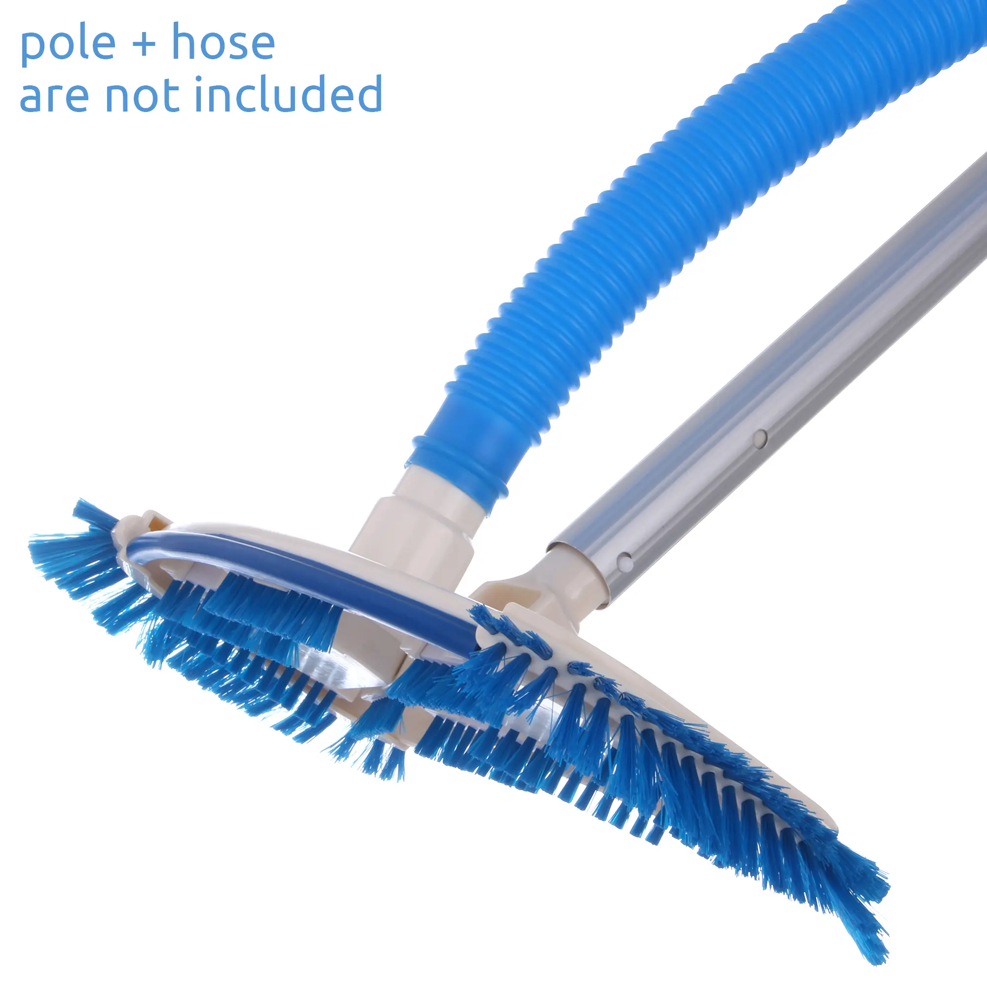 Aspirateur de piscine yourGEAR VH-B robuste, brosse à 8 rangées avec poils bleus, bande de protection pour bords, connexion 32/38 mm, manche et tuyau non inclus, idéal pour nettoyage de piscines.