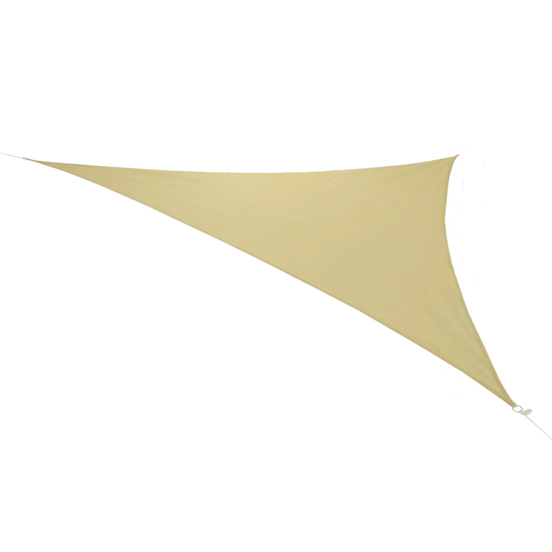 Beige 10T Emerson triangular sun sail, 3.6 meters per side, weather-resistant and breathable fabric, provides 90% UV protection, ideal for garden, terrace, balcony, or camping.