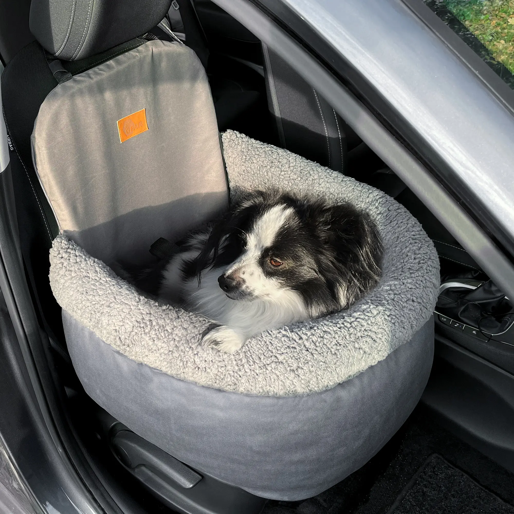 your GEAR Frontera - chenil pour voiture, 2 laisses réglables, panier pour siège avant et arrière