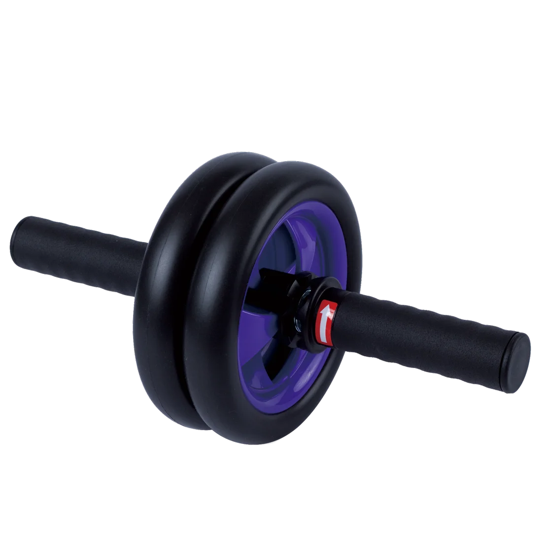 Spirit Carnegie Ab Toner Roller Bauchtrainer mit zwei schwarzen Rollen, violettem Innenring und rutschfesten Griffen, ideal für effektives Bauch- und Rückentraining zu Hause oder im Fitnessstudio.