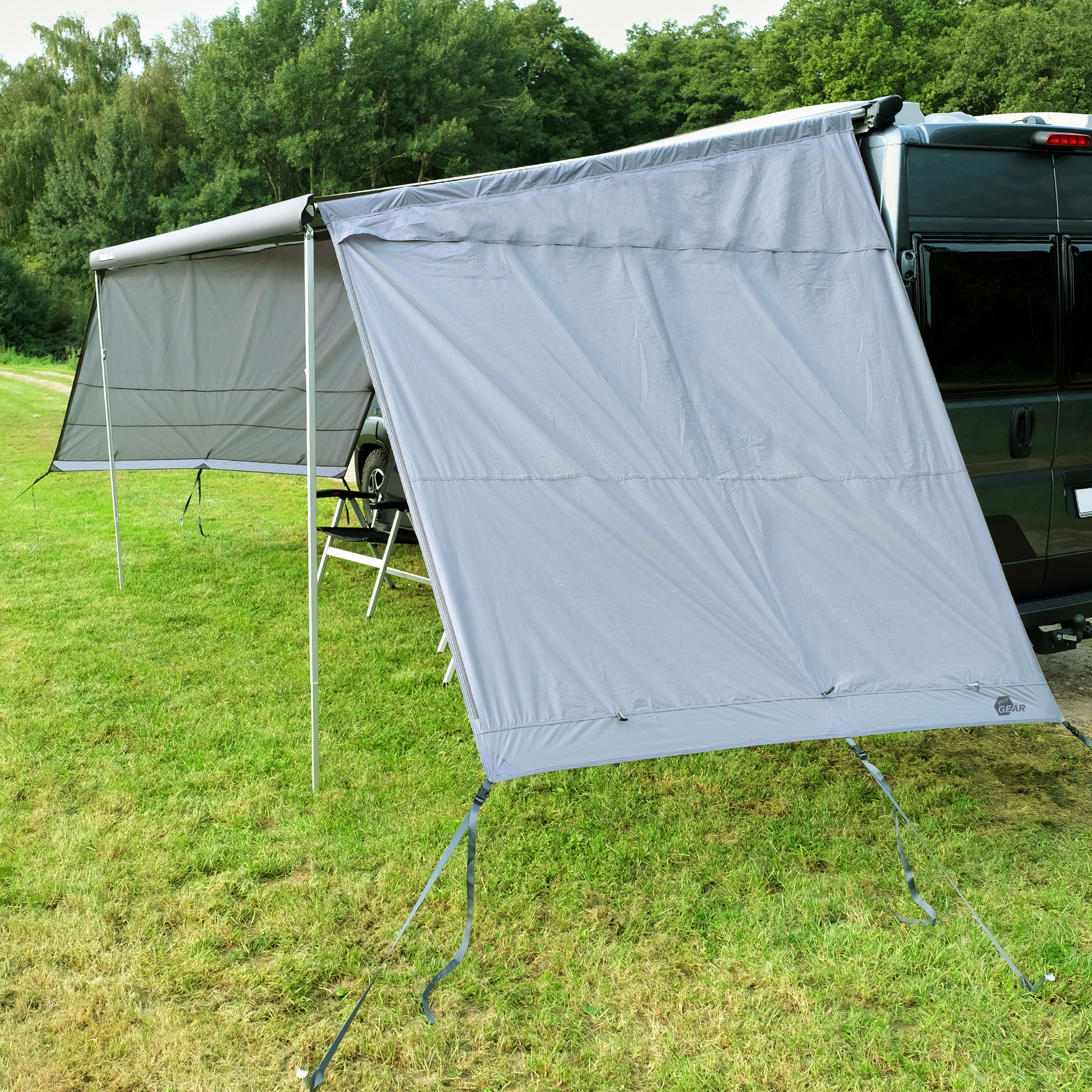 your GEAR Sun + Rain Blocker Side Walls 2x side wall for marquee awning protects from sun wind rain