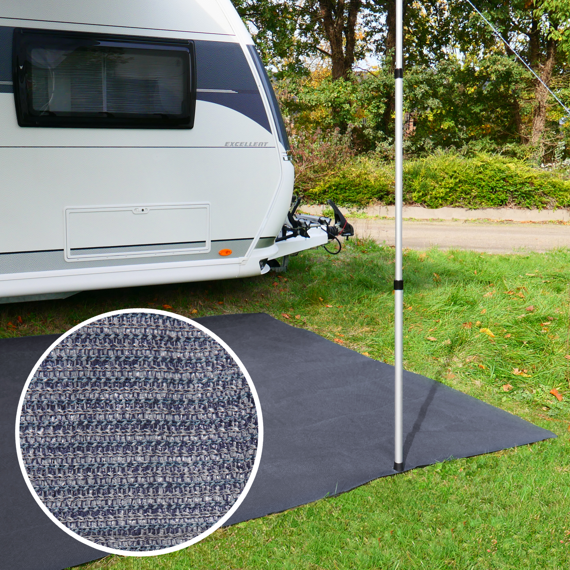 your GEAR Toskana 200 x 300 cm - HDPE Vorzeltteppich, Zeltteppich, Teppich mit Tasche