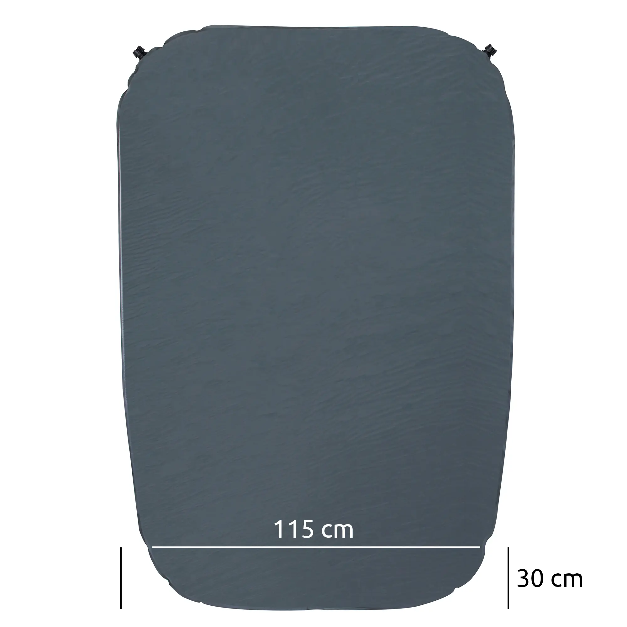 Isomatte your GEAR ISO Duo Max für 2 Personen, selbstaufblasend, Maße 198x130x7 cm, dunkelgrau, mit zwei Ventilen und abgerundeten Ecken, ideal als Doppel-Luftbett für Camping und Outdoor-Aktivitäten.