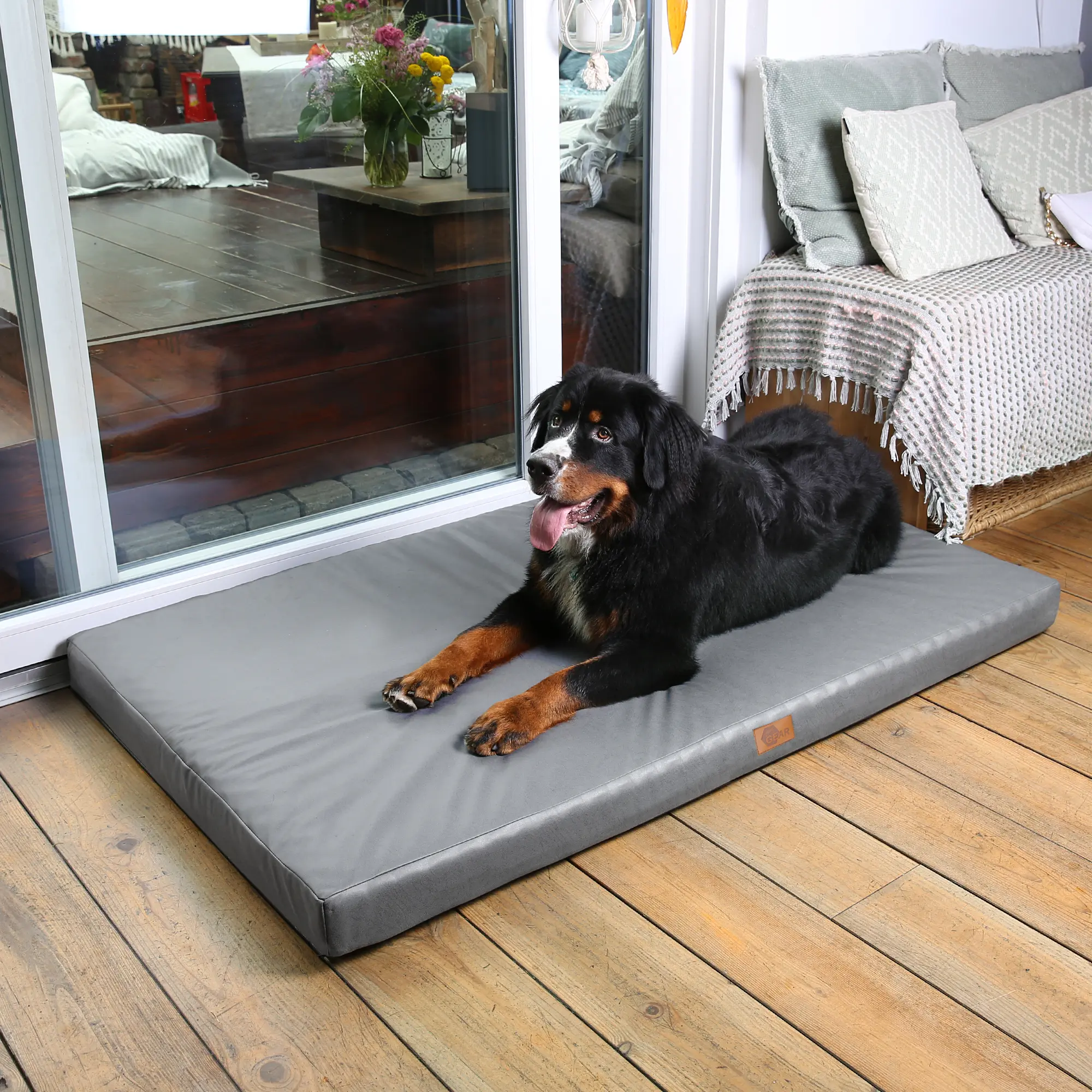 your GEAR Biella 160x100x10 cm lit panier coussin pour chien, orthopédique, OEKO-TEX, lavable