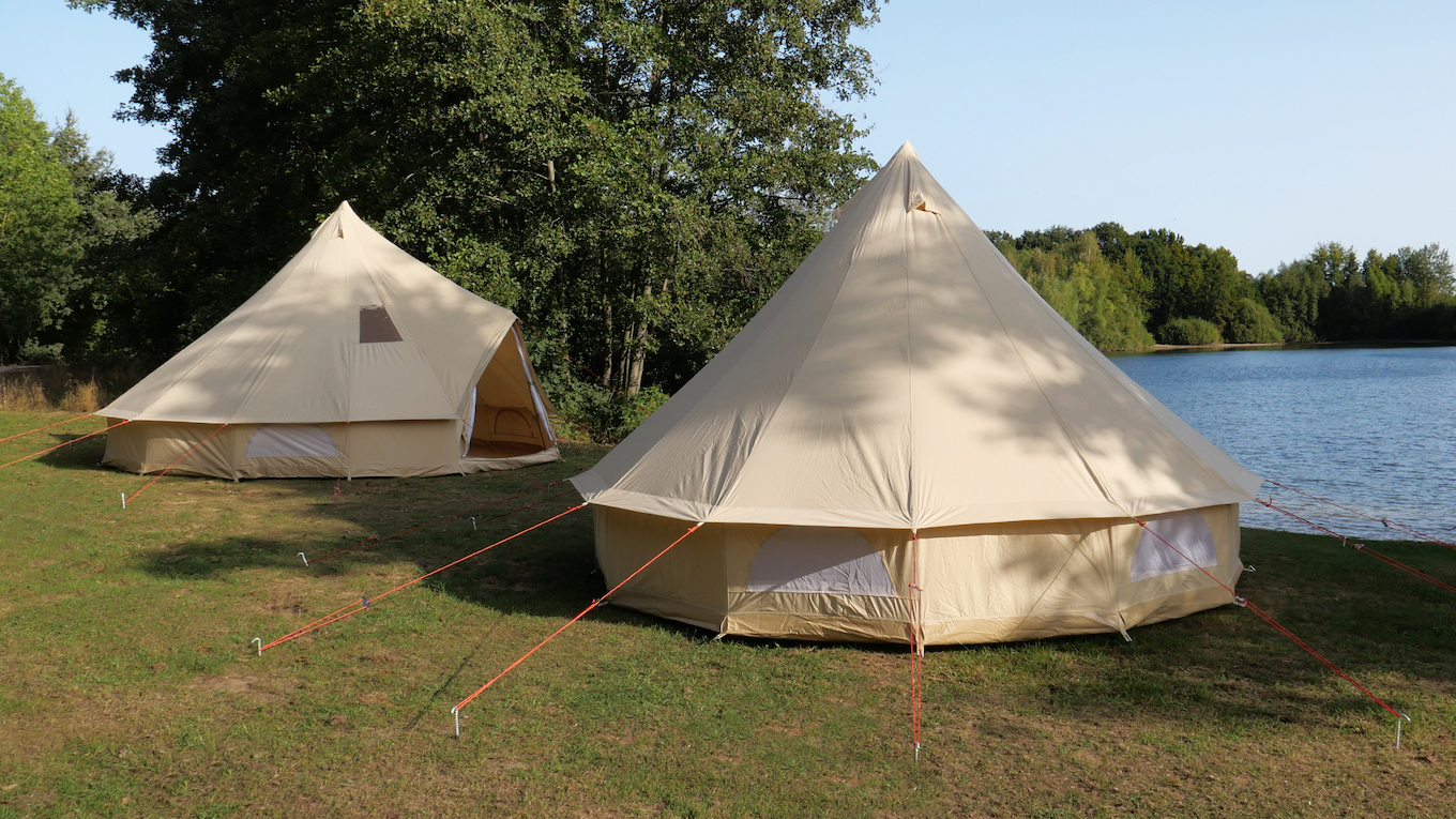 yourGEAR Zelt Desert 8 Pro UV50+ Baumwolle - Campingzelt Tipi Familienzelt  mit Vordach