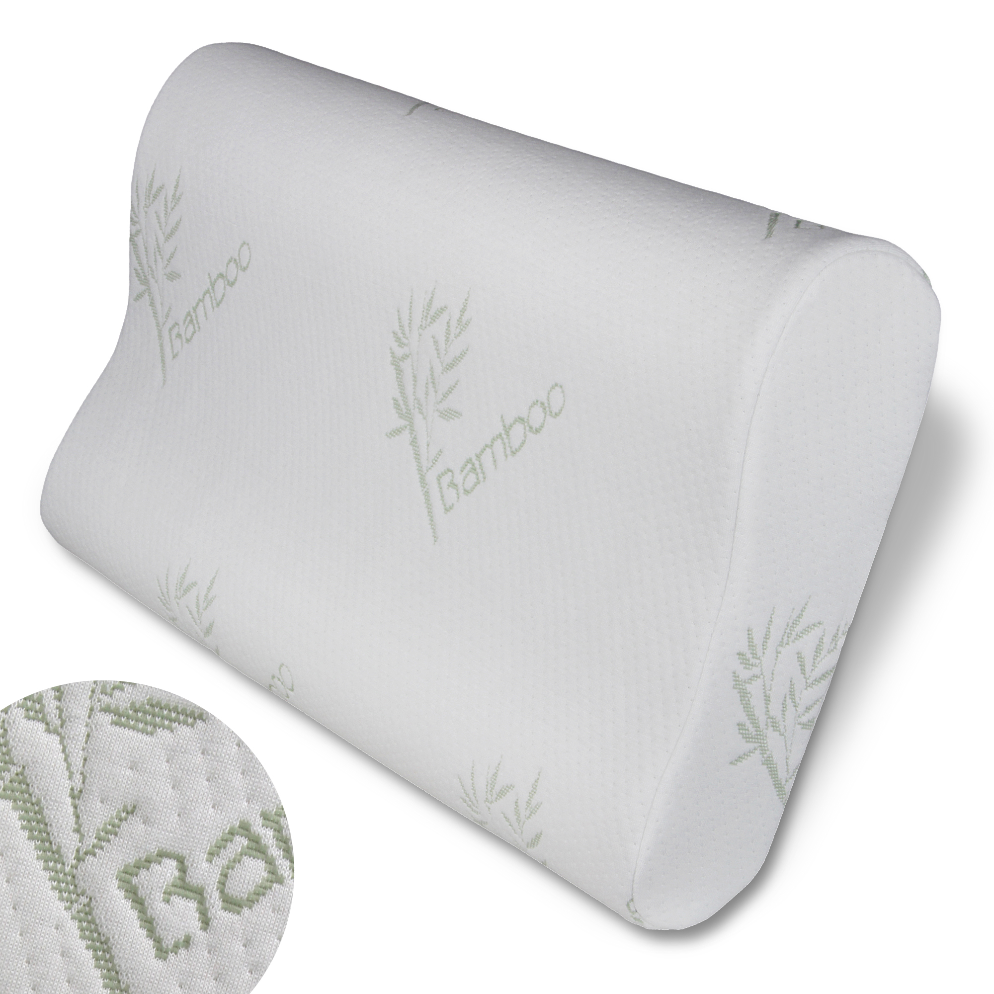 2nd Chance - your GEAR Bamboo Memory Foam Kissen Kopfkissen 60x35x11,5 cm Visco-Vollschaum & hypoallergen Bezug (71212)