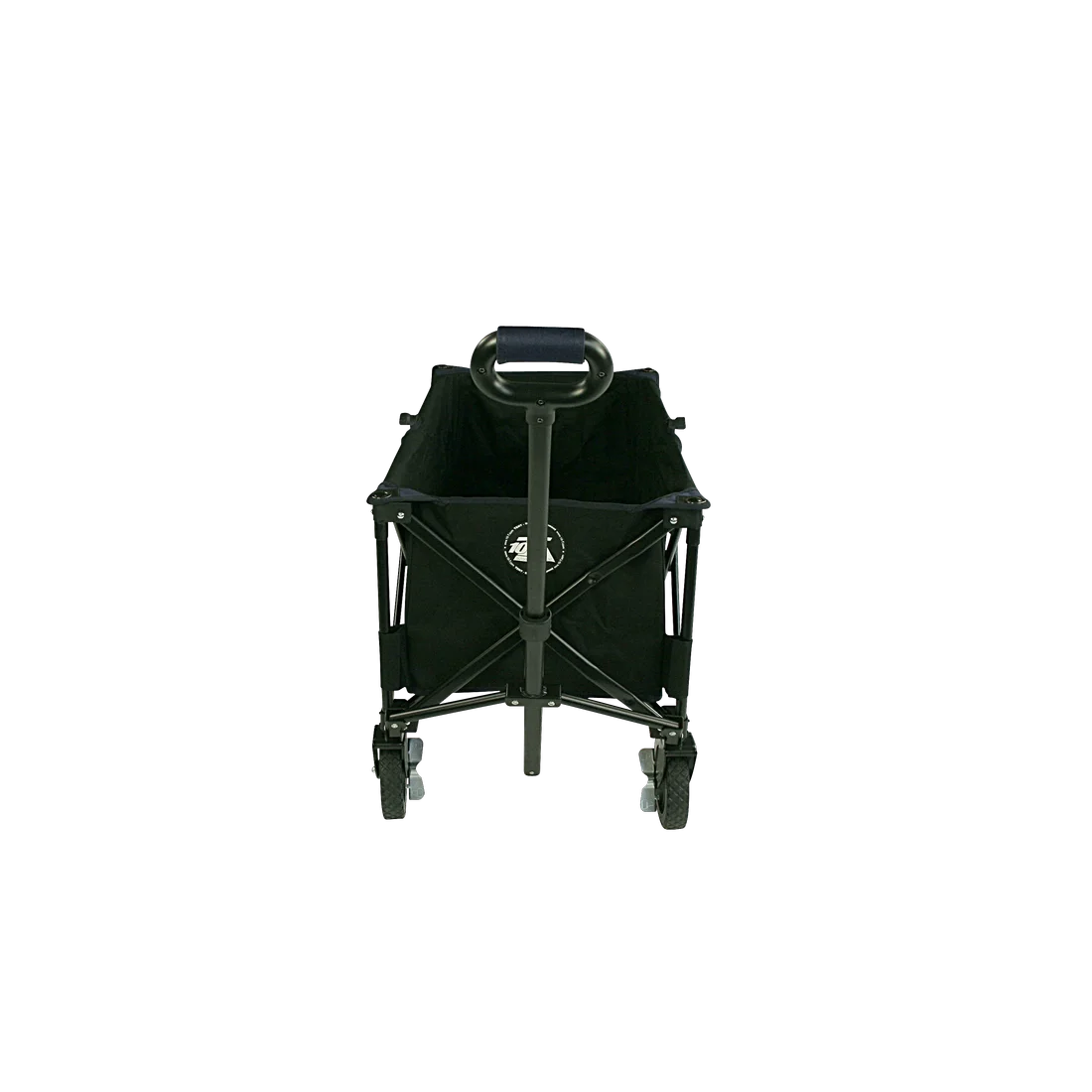 Carro plegable 10T Foldy Trolley XL de color negro, con estructura metálica, ruedas robustas y asa ergonómica. Ideal para playa o parque, resistente y fácil de transportar.