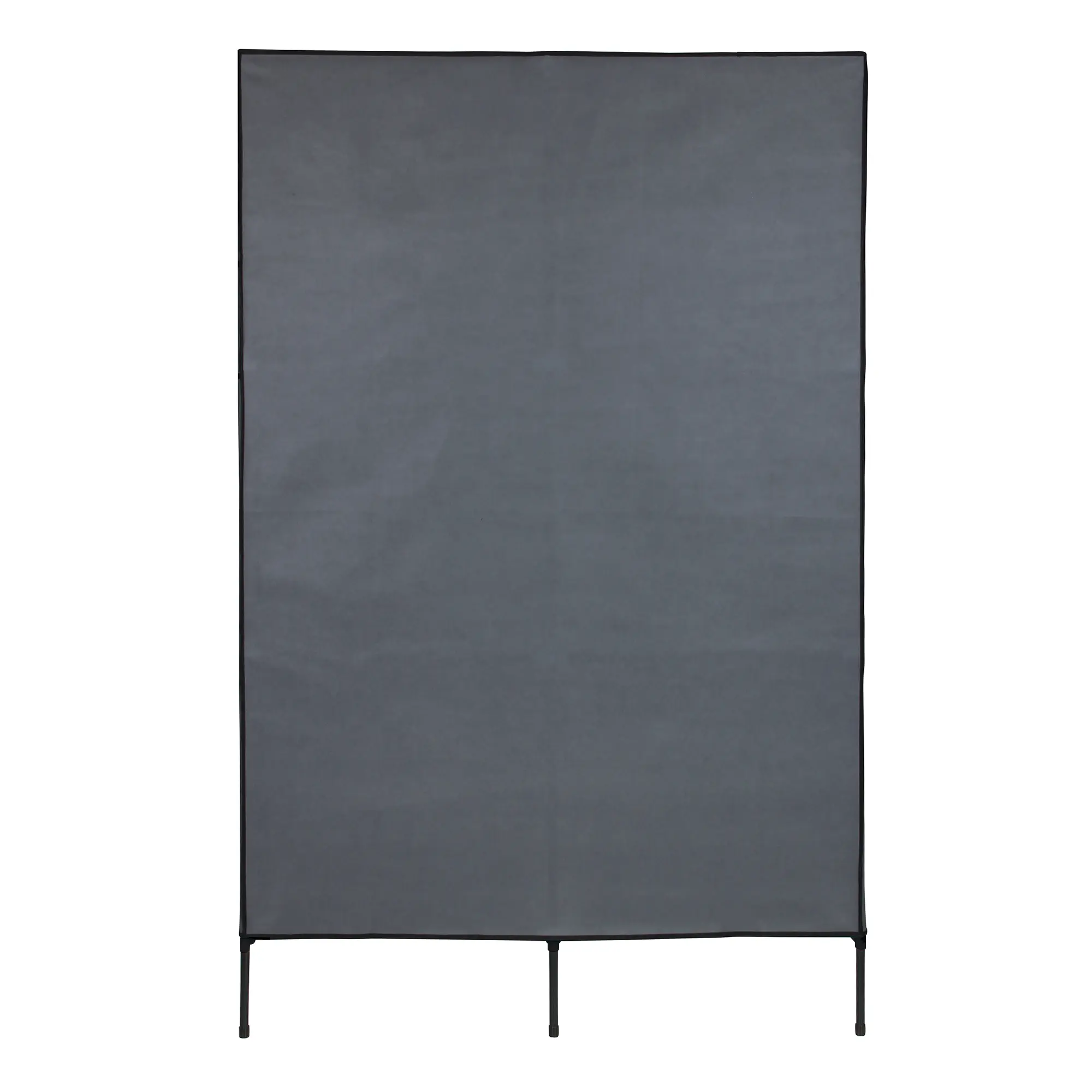 yourGEAR fabric wardrobe Grado, 108x45x175 cm, with black and grey fabric cover, three legs, closed front, offers dust-protected storage for clothes, shoes, and accessories, modern minimalist design.