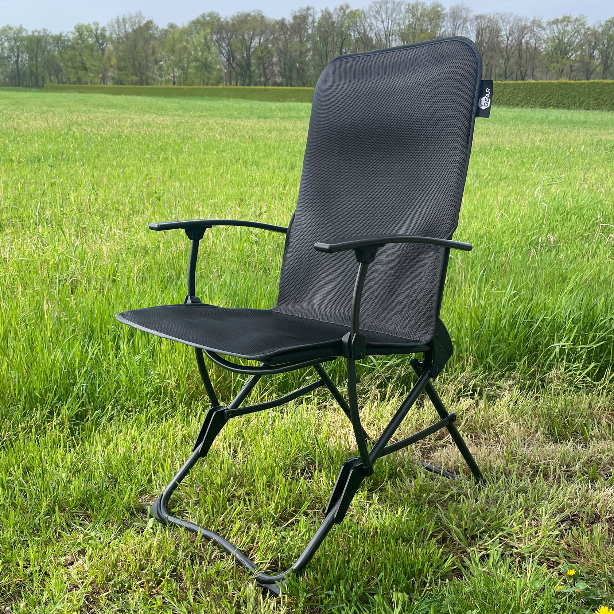 your GEAR Campingstuhl Carini - gepolsterter Klappstuhl - 3D Mesh - max. 180 kg