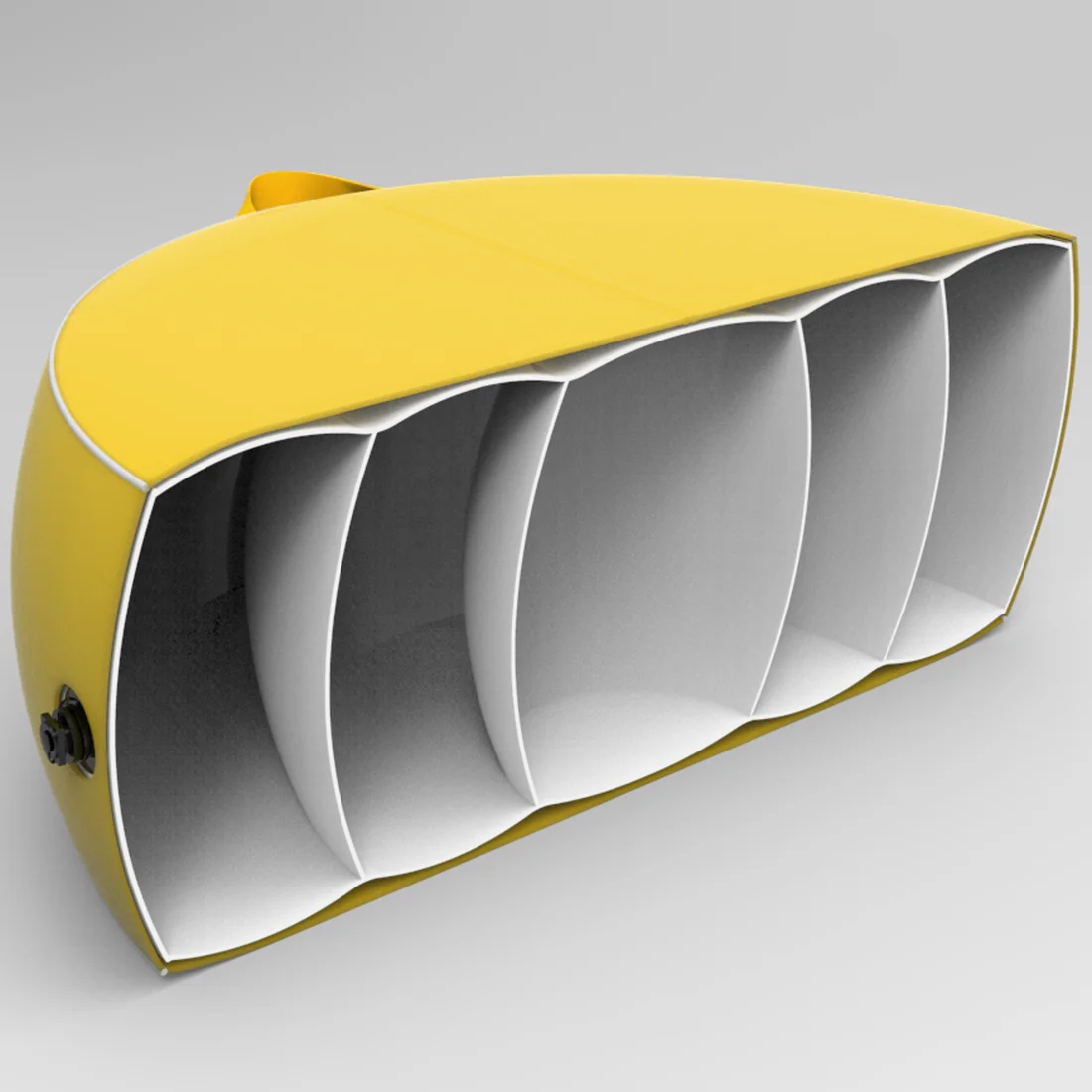 Avenli Pouf inflatable seat cushion, 98x38cm, shown in yellow with durable UV- and water-resistant fabric, visible internal air chambers for stability, ideal for outdoor and indoor use as a garden ottoman or seat.