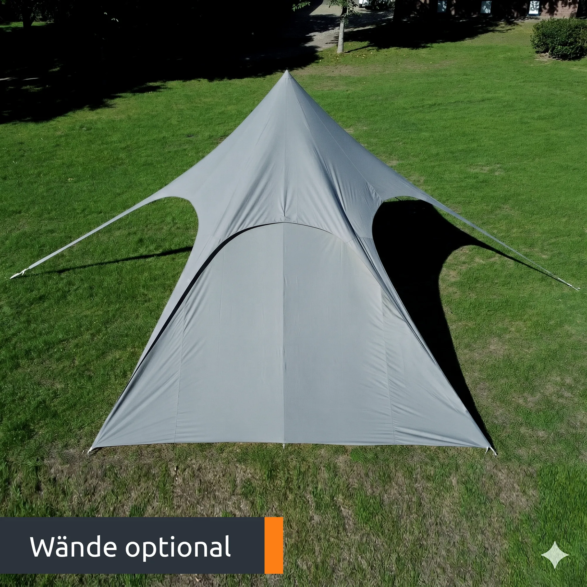 your GEAR Sonora PES - Sternzelt Ø 10 x 4 m UV 50+ Pavillon wasserdichter Sonnenschirm Sonnendach