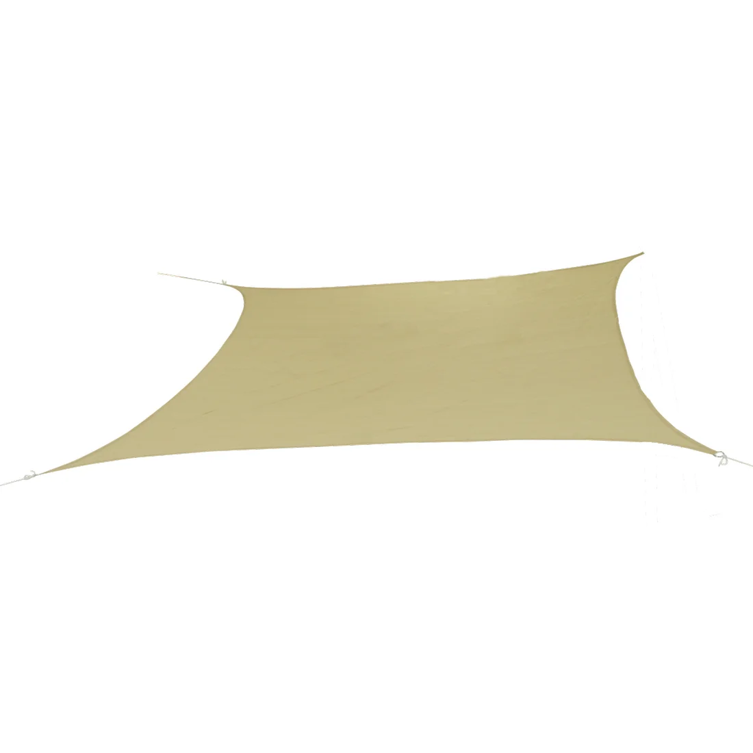 Telo quadrato 10T Patterson 3,6x3,6m beige, tessuto resistente e traspirante, angoli rinforzati con corde per fissaggio, ideale come telo ombreggiante per giardino, campeggio o terrazza, 90% protezione UV.