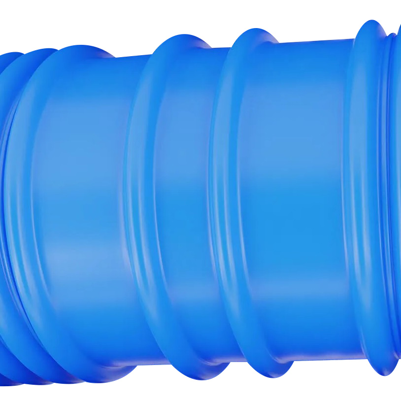 Tubo flessibile blu yourGEAR PH per piscina, diametro 32 mm, in polietilene con struttura a spirale e doppia muffa ogni 100 cm, adatto per pompe e accessori piscina, vista dettagliata della superficie.