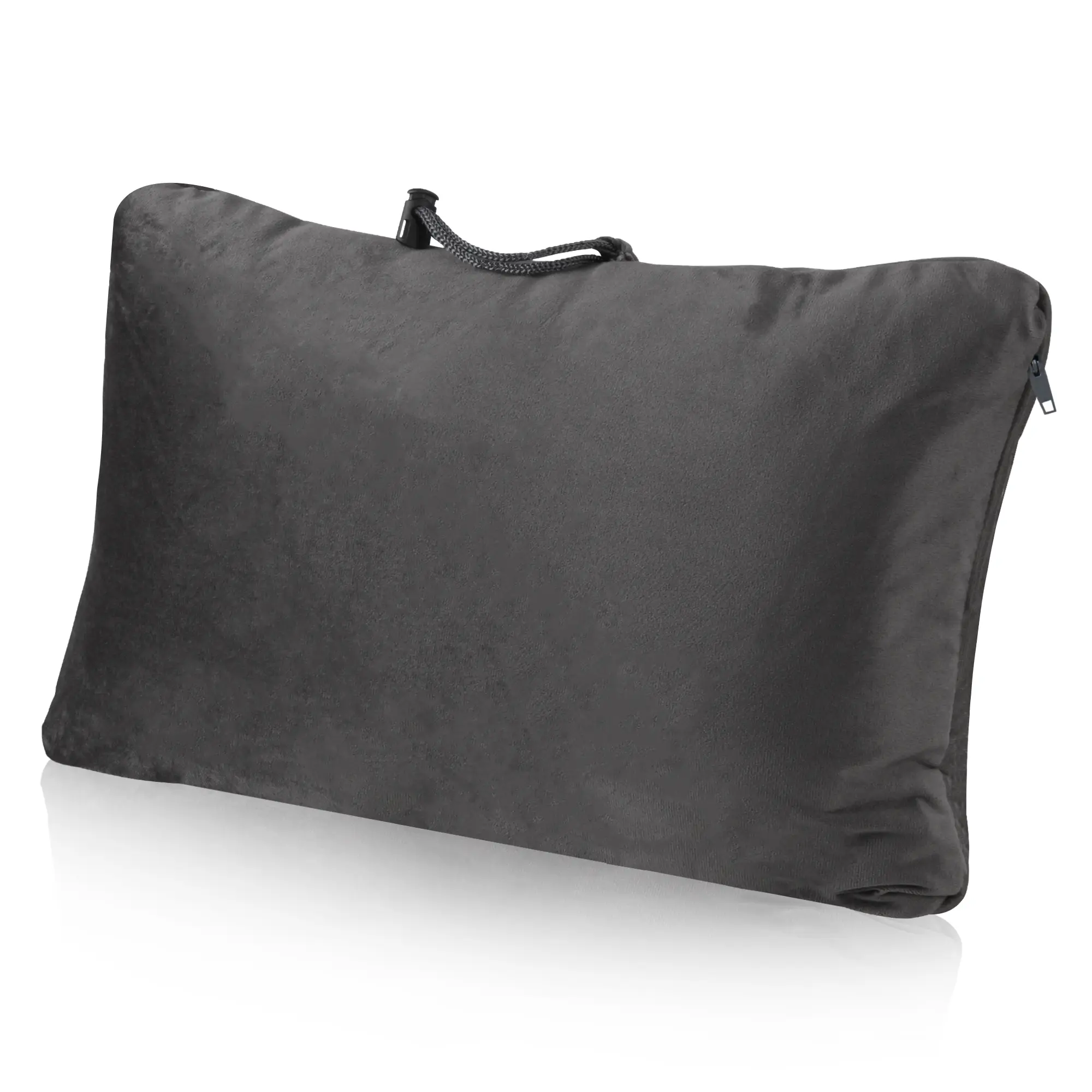 your GEAR Memory Foam Reisekissen - Outdoor Kissen 40x26x15cm mit Visco-Schaumflocken & Velour Bezug