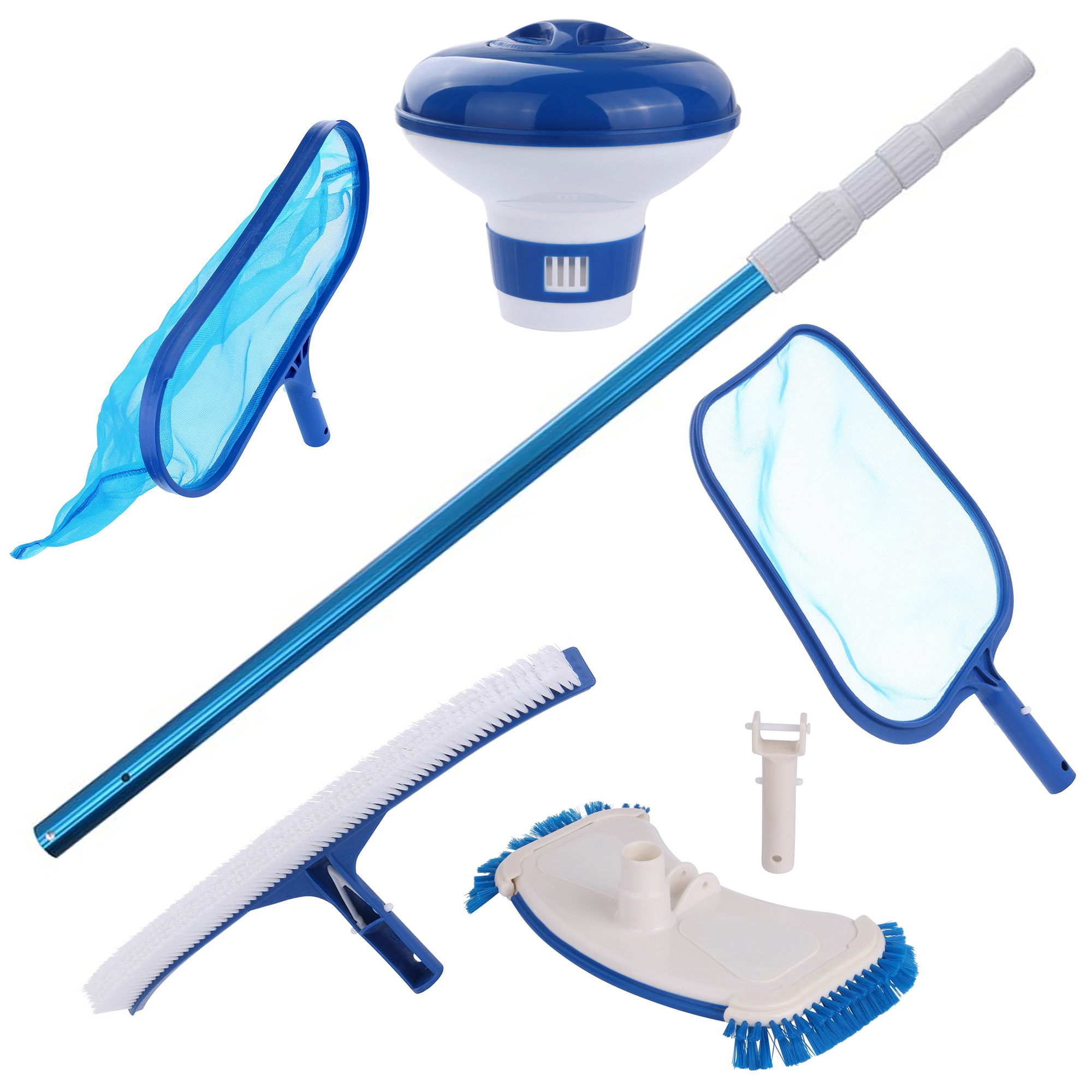 your GEAR Pool Reinigungsset PCS - 6-teiliges Set mit Stange, Kescher, Bürste & Bodensauger