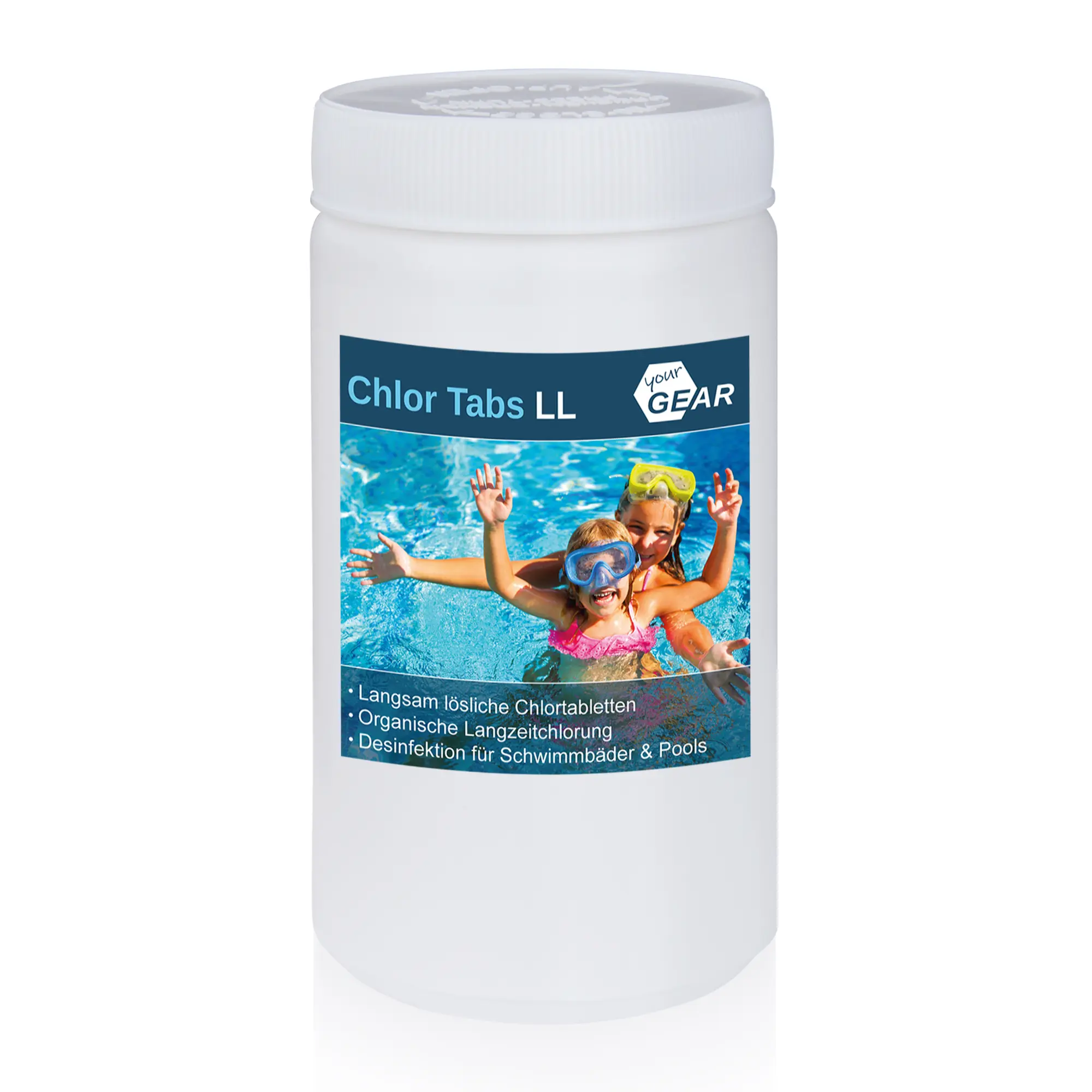 yourGEAR 1 kg Chlor Tabs LL - 200g Chlortabletten langsamlöslich 92% Aktiv-Chlor Pool Desinfektion