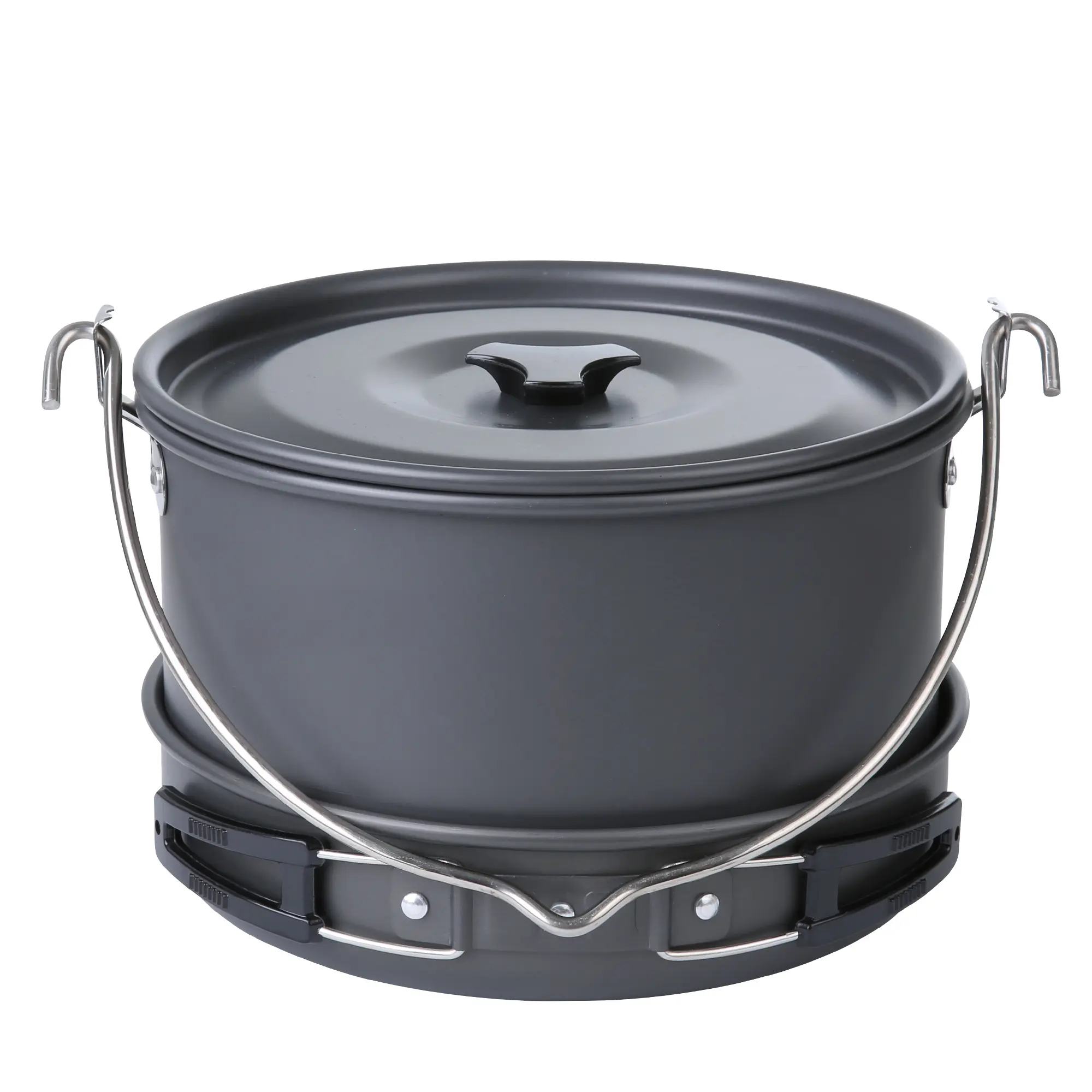Your GEAR Set Pentole Ranger Per Outdoor - Casseruola E Padella Antiaderenti In Alluminio Anodizzato, Impilabili, Con Borsa