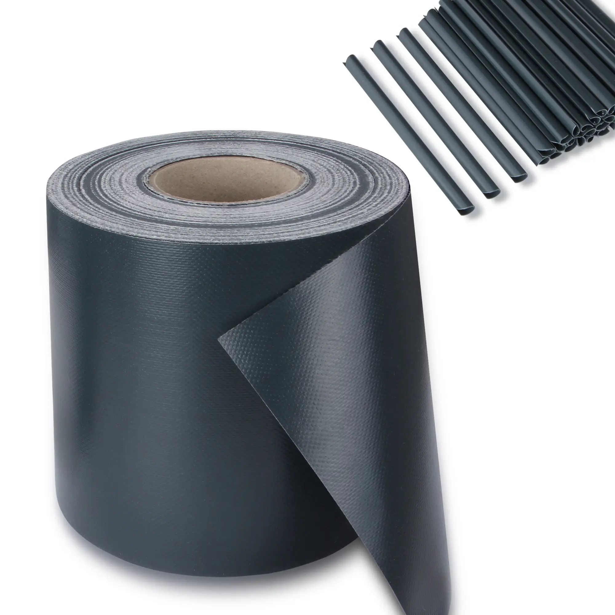 yourGEAR Garden fence strips for single & double rod mats 50m x 19cm incl. 40 clips PVC 650 g/m²