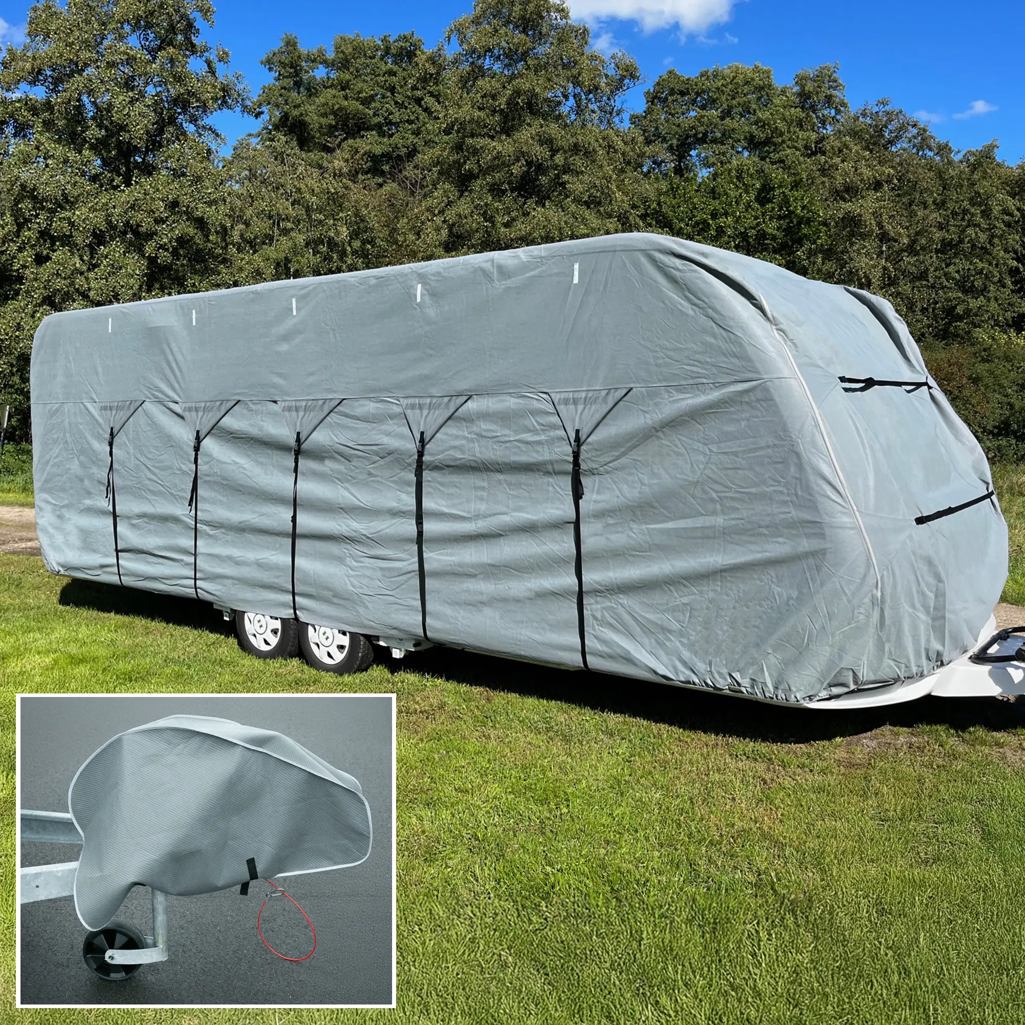 your GEAR Wohnwagenabdeckung Bonito 430 - 470 • Schutzhülle für Wohnwagen mit Breite 230 bis 250 cm