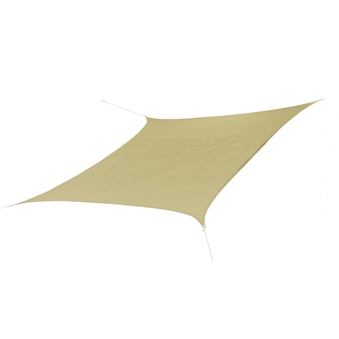 Sonnensegel 10T Patterson quadratisch 3,6x3,6m in Beige, wetterbeständig, atmungsaktiv, mit Abspannleinen an den Ecken, bietet 90% UV-Schutz für Garten, Terrasse oder Camping.