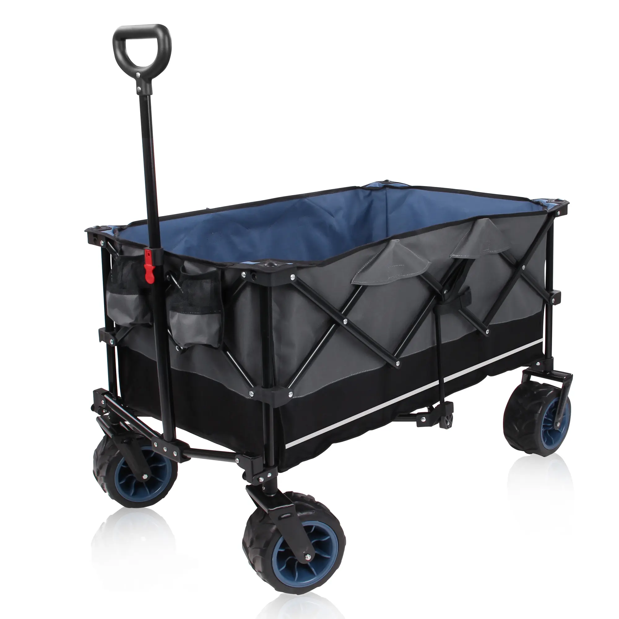 yourGEAR carro plegable Trolley XXL carreta de playa caretilla 2 portavasos neumáticos 10cm 195l