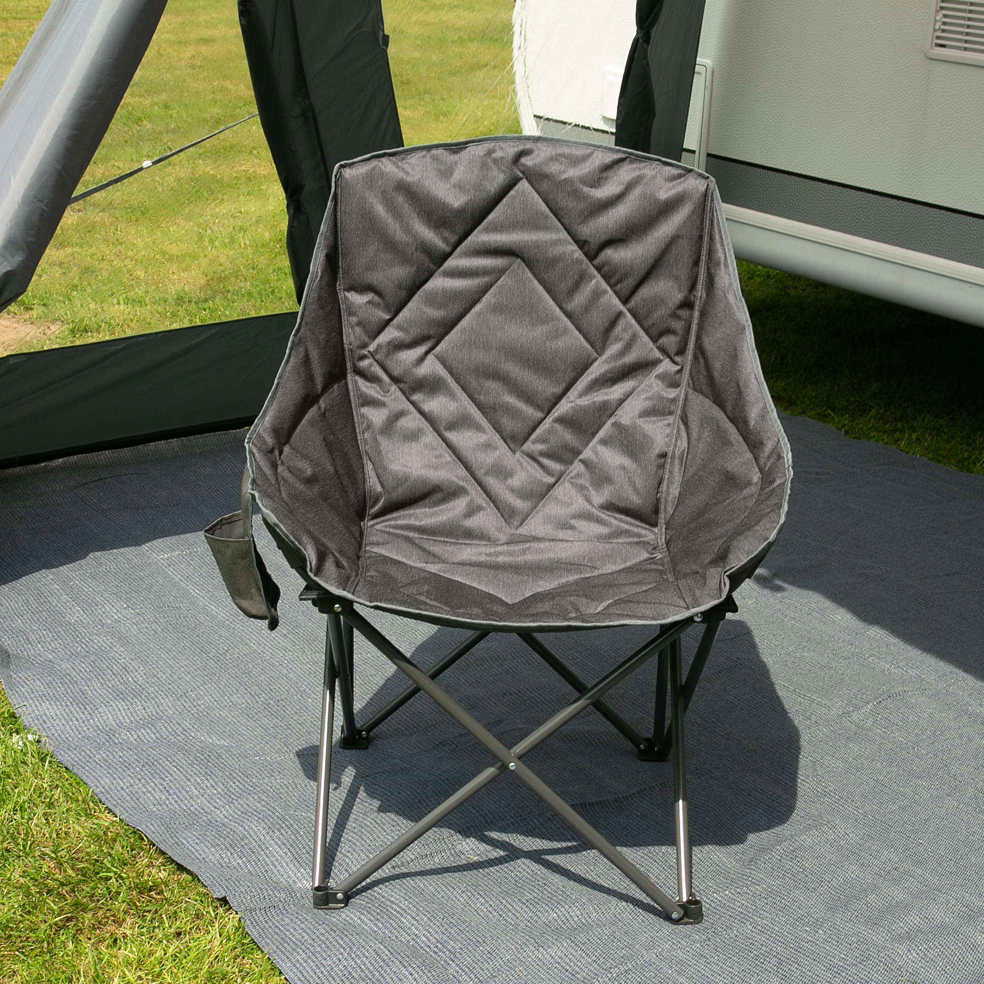 your GEAR sedia da campeggio Imola – Bucket Chair XXL imbottita, extra larga con schienale alto