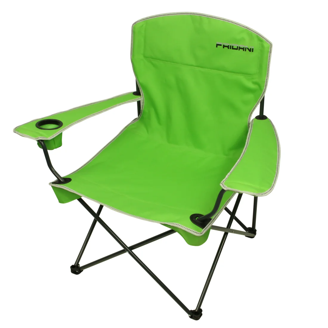 2nd Chance - Fridani Camping chair FCG 90 Folding chair Green Garden chair with armrests & drink holder (52575)