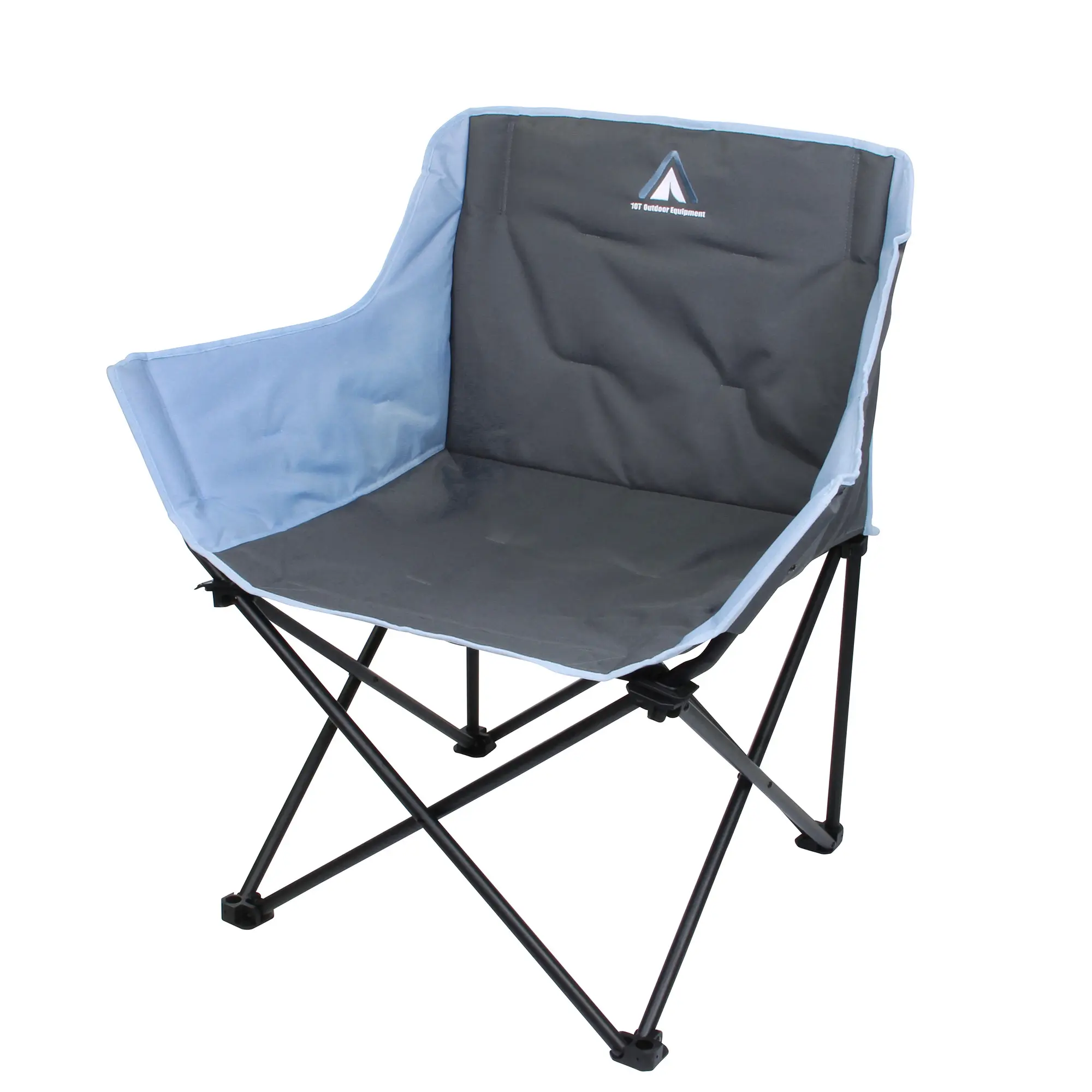 10T Chaise camping Jace Arona XXL Chaise pliante avec porte-gobelet jusqu´à 130 kg + poche latérale