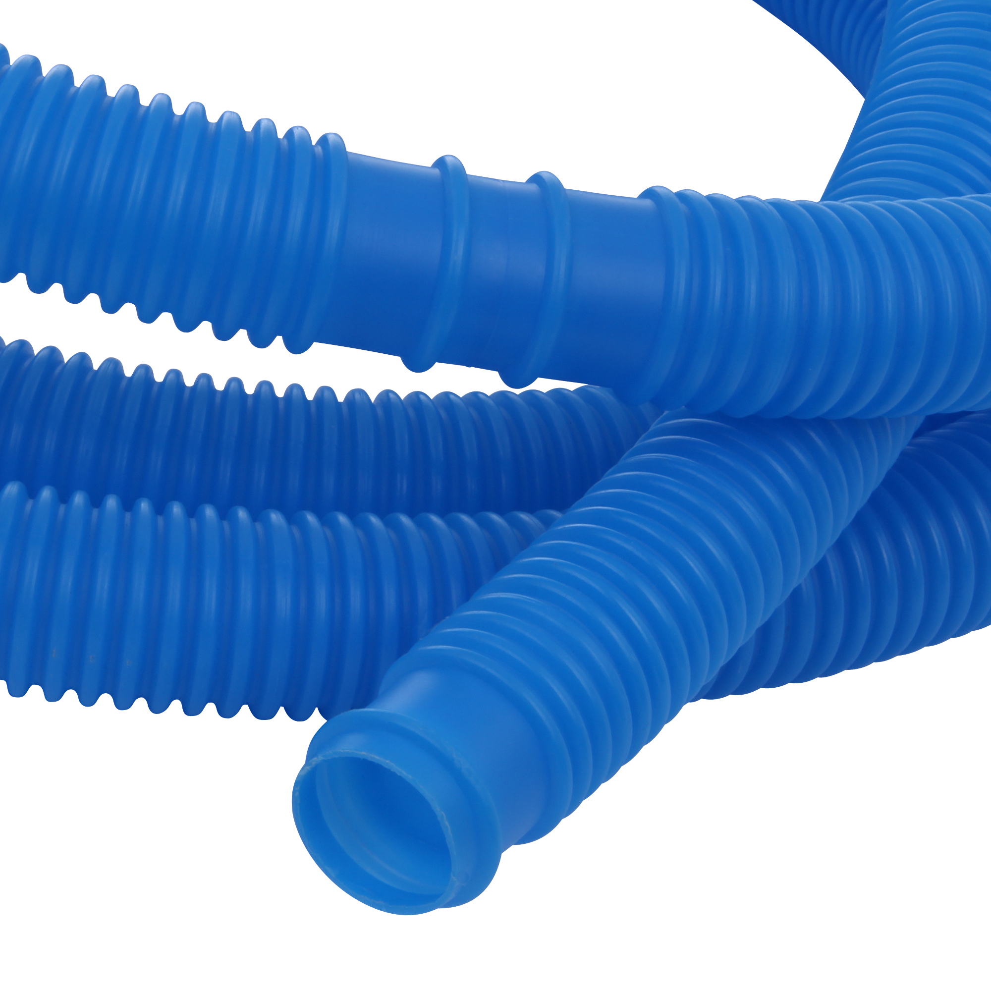 Tubo flessibile yourGEAR Poolschlauch PH blu, Ø 32 mm, lungo 10 m, con struttura a spirale e doppia muffa ogni 100 cm, adatto per piscine e pompe, realizzato in polietilene resistente.
