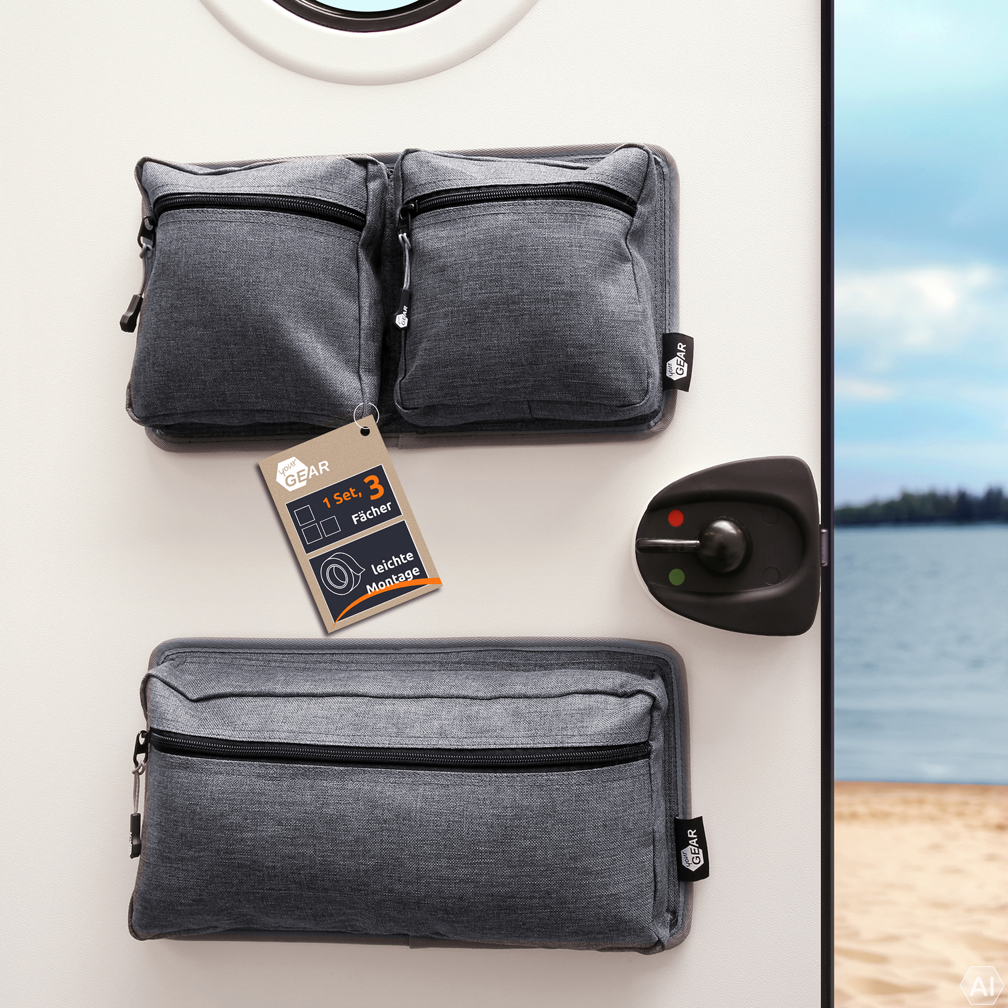 your GEAR Ivera 40x20 (2pcs) organizzatore per garage posteriore di camper e caravan