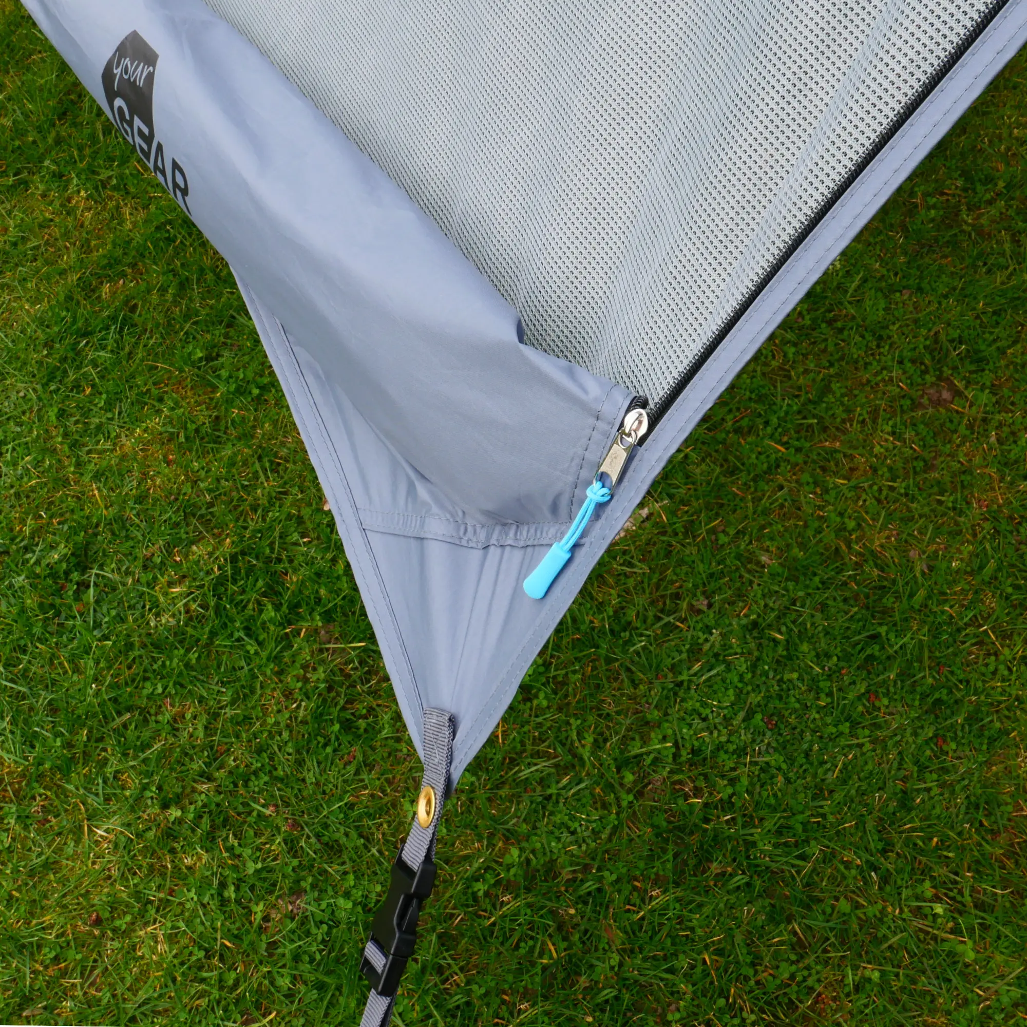 your GEAR Sun + Rain Blocker 3,3 x 2 m - Vorderwand für Markise schützt vor Sonne, Wind und Regen