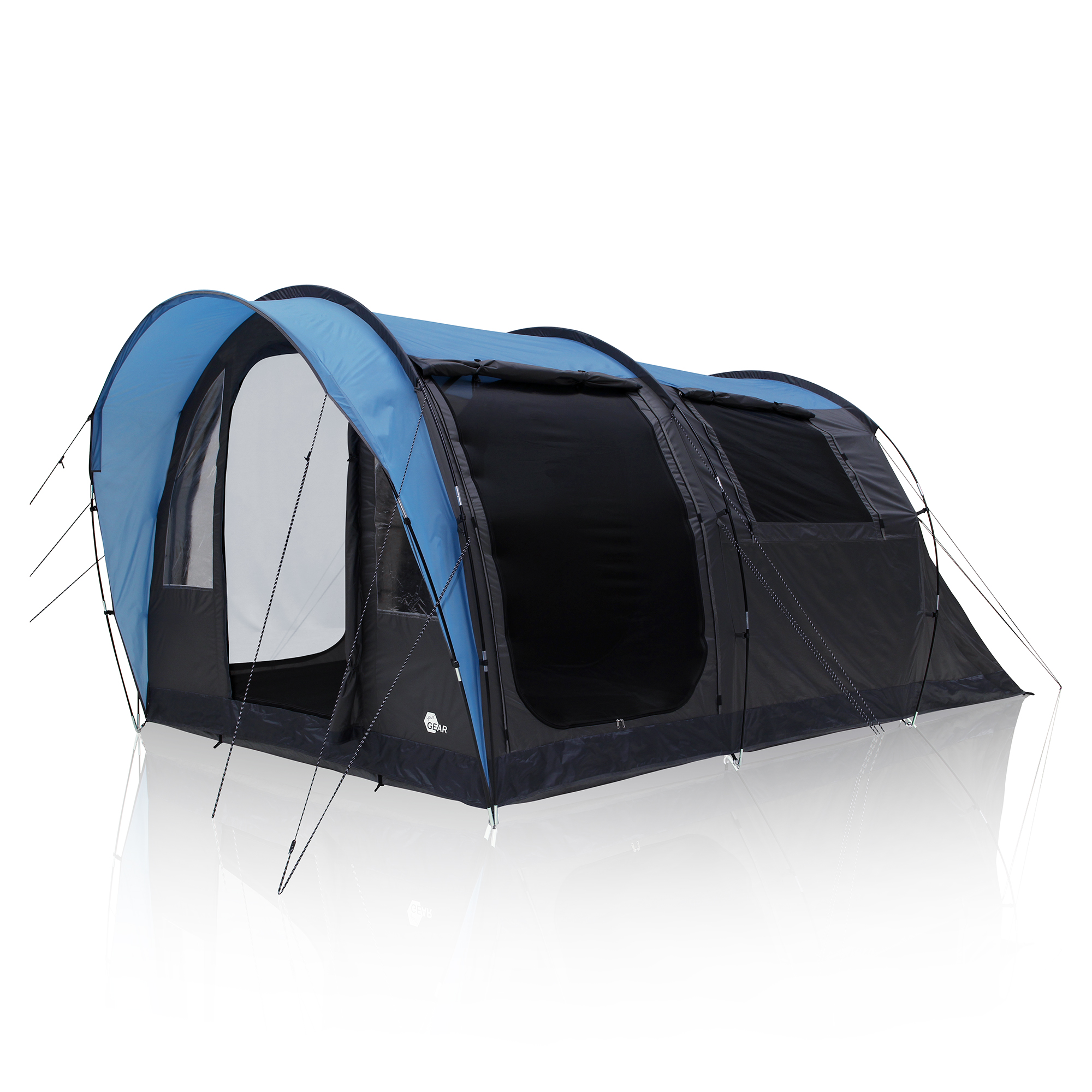your GEAR Zelt Bora 4 Personen Tunnelzelt Familienzelt Stehhöhe Bodenwanne Wasserdicht 5000mm