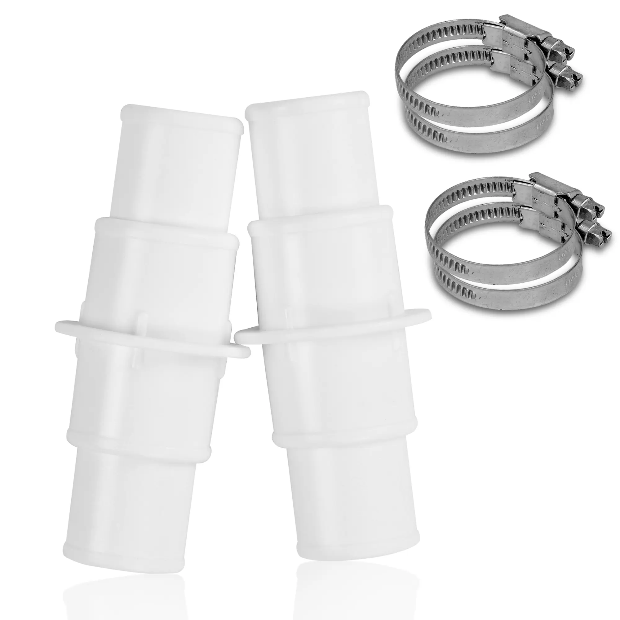 yourGEAR 2x Connecteur tuyau piscine 32-32 mm | 38-38 mm | 32-38 mm Adaptateur 4 colliers de serrage