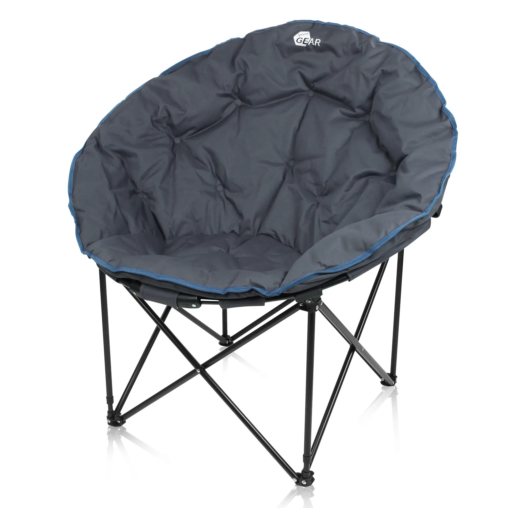 yourGEAR Campingstuhl Ortona XXL Moon Chair faltbarer Outdoor Sessel - Klappstuhl ø 100cm max 130kg