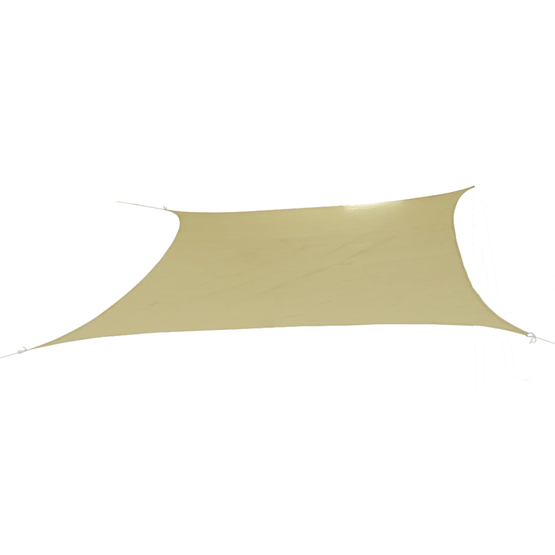 Tarp solaire carré 10T Patterson 5x5 m beige, résistant aux intempéries, offrant 90 % d’ombrage UV. Livré avec cordes de fixation, idéal pour jardin, terrasse, balcon ou camping.