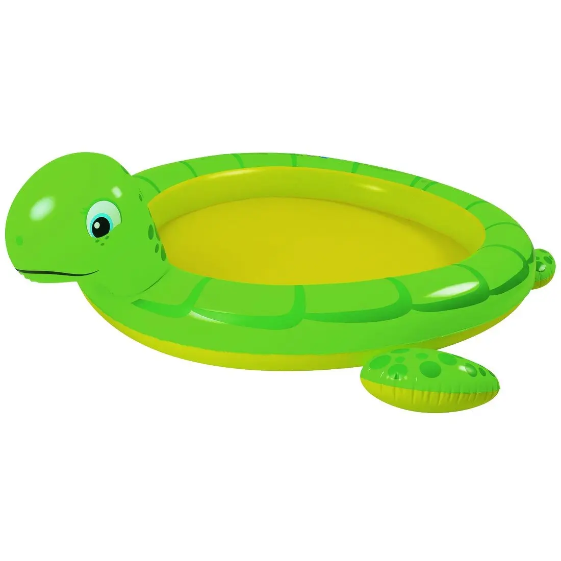 Blueborn Turtle Spray Pool 215x189 cm Kinderpool mit Sprüher Planschbecken Gartenschlauch-Anschluss