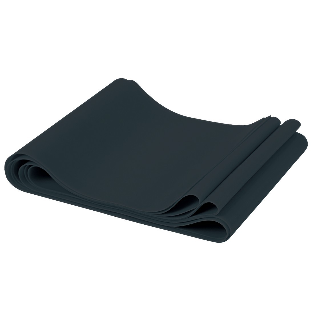 Spirit Fitnessband 27 kg, latex-free, black resistance band, size 183x10 cm, shown folded. Ideal for versatile strength and rehabilitation exercises. Durable gym expander band for full-body workouts.