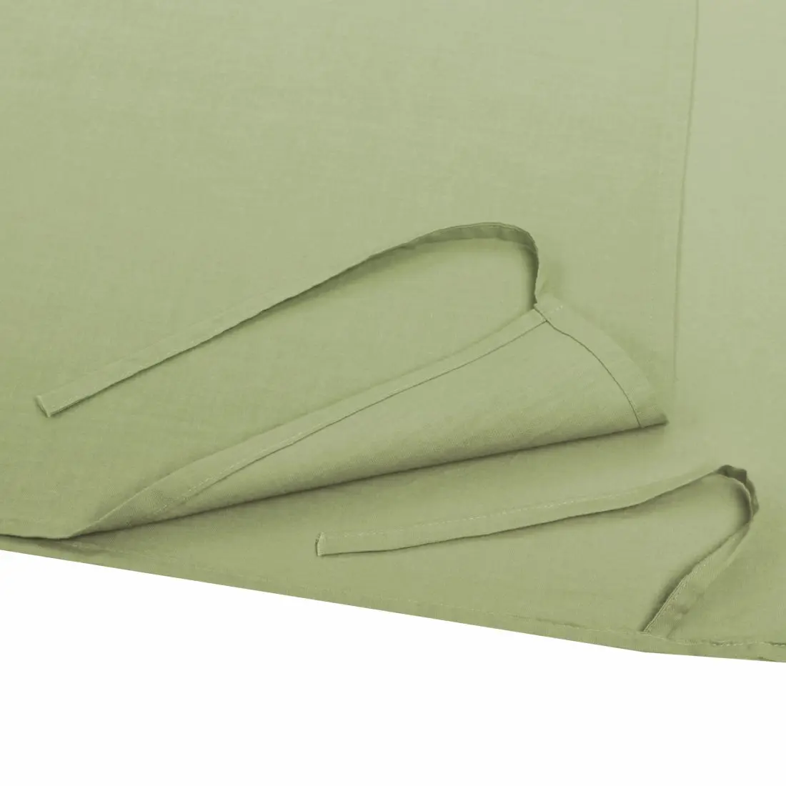 Grüner 10T Hüttenschlafsack-Inlett aus 100% Baumwolle, 225x90 cm, leicht und dünn, mit Bindebändern, ideal als hygienisches Schlafsack-Inlay für Reisen, Berghütten oder Jugendherbergen.