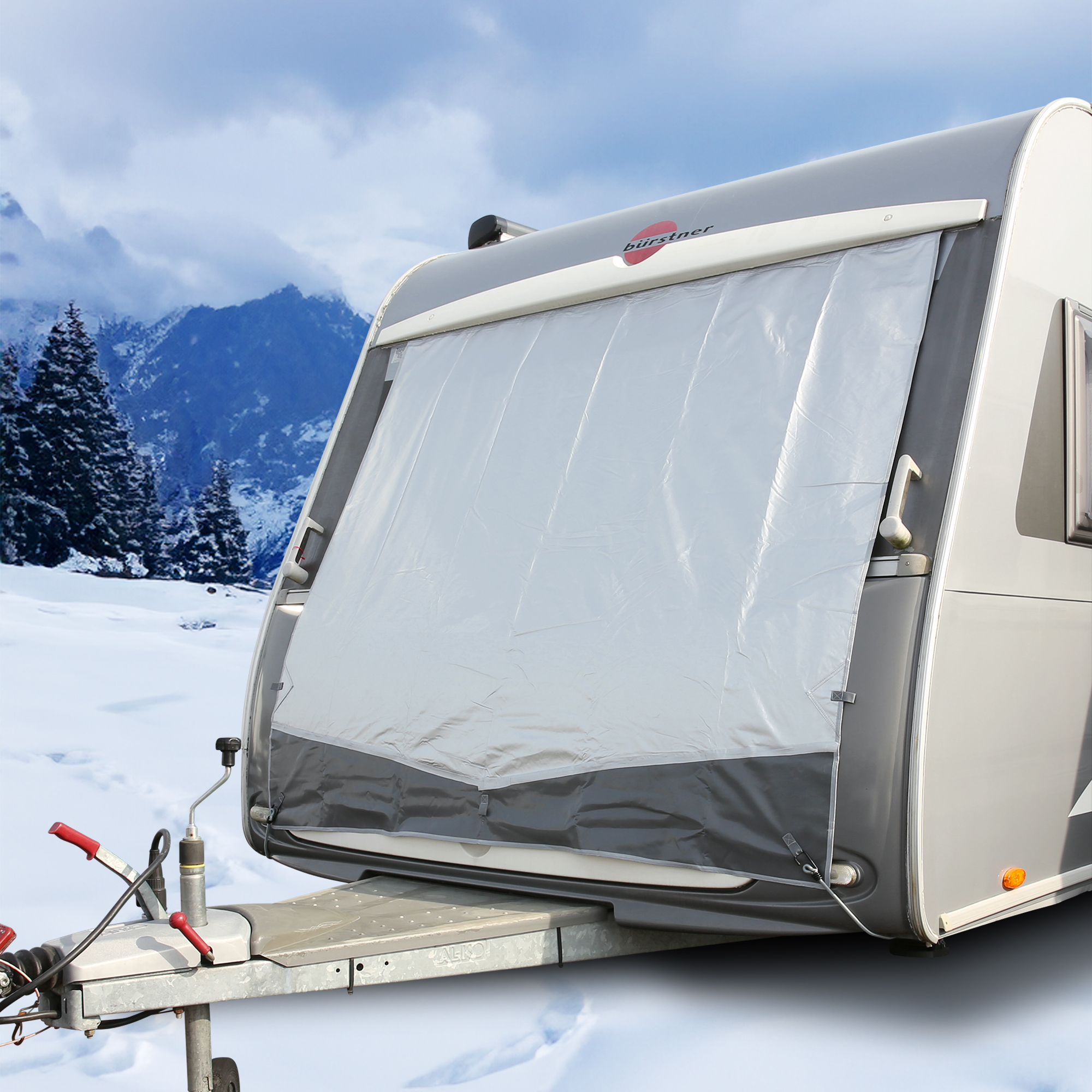 2nd Chance - your GEAR Caravan Bugschutzplane Thermo 185 x 160 cm - Wohnwagen Schutzplane für Front und Heck (71433)