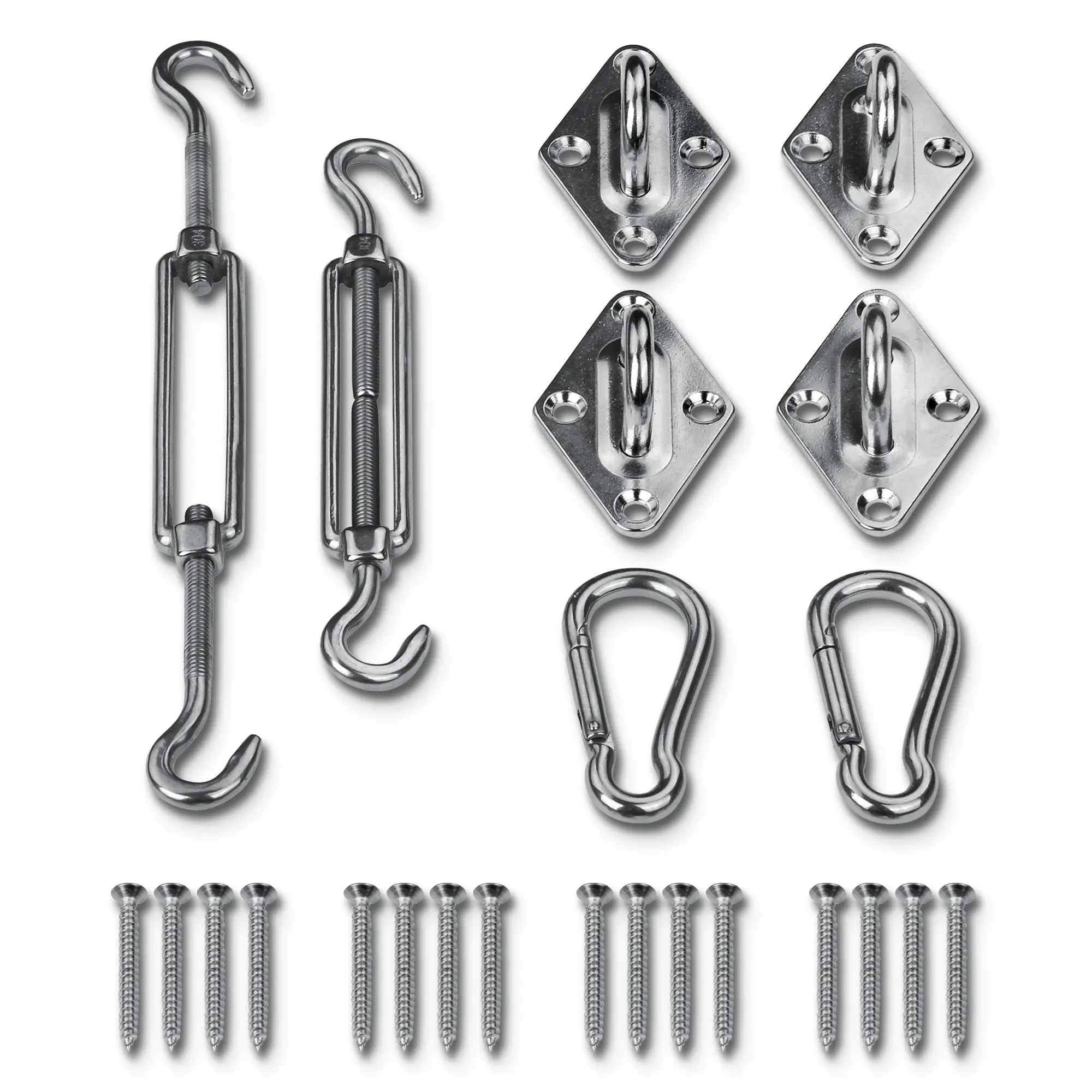 yourGEAR Fix-It Tarp - awning mounting set stainless steel mounting set for wall post fence 24 pcs