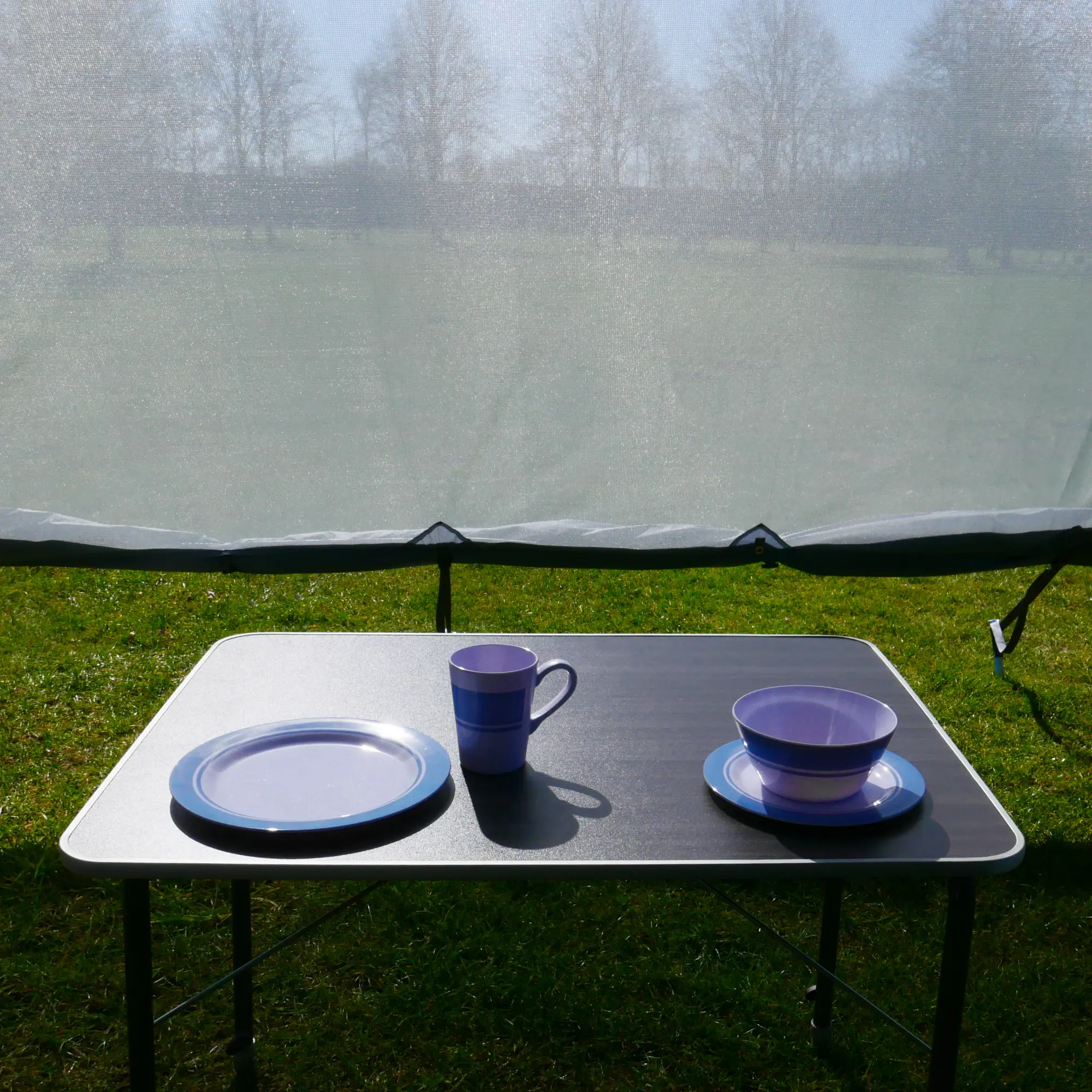 your GEAR Sun + Rain Blocker 3,3 x 2 m - Vorderwand für Markise schützt vor Sonne, Wind und Regen