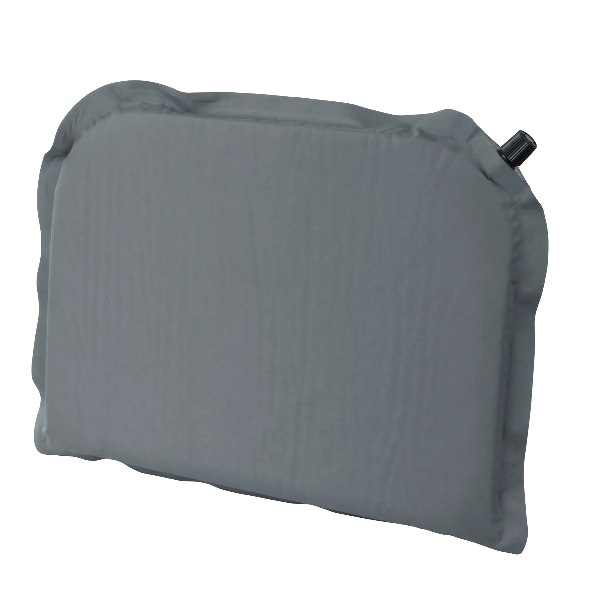 Self-inflating yourGEAR thermal seat cushion, grey, rectangular, with visible inflation valve, foam-filled for insulation and comfort, ideal as a travel, camping, or chair pad, size 40x30x3.5 cm.